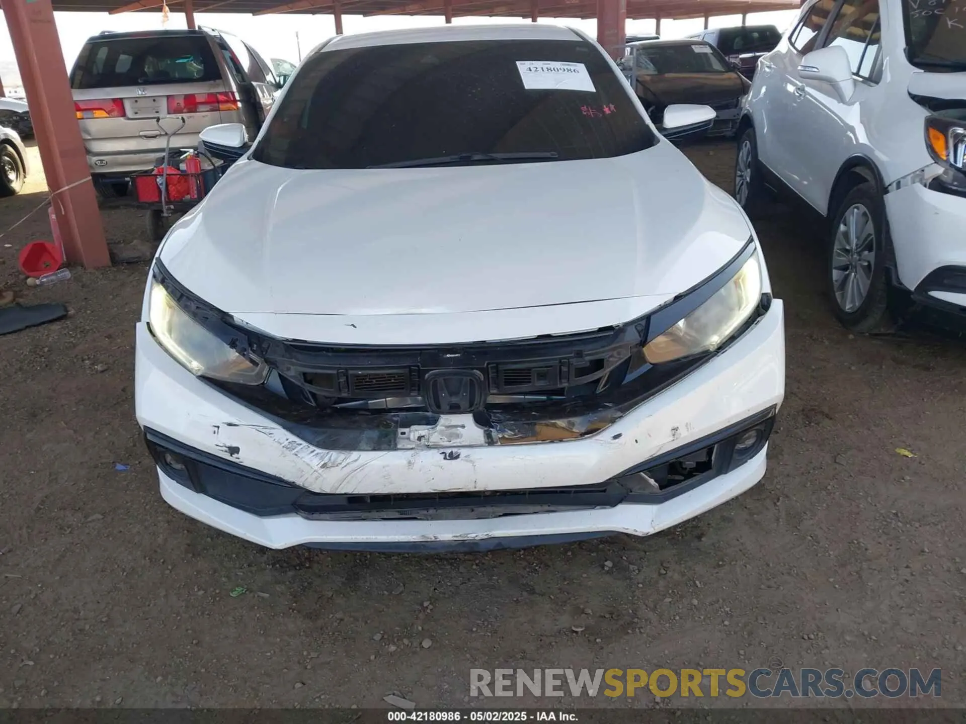 6 Фотография поврежденного автомобиля 19XFC2F81LE016309 HONDA CIVIC 2020