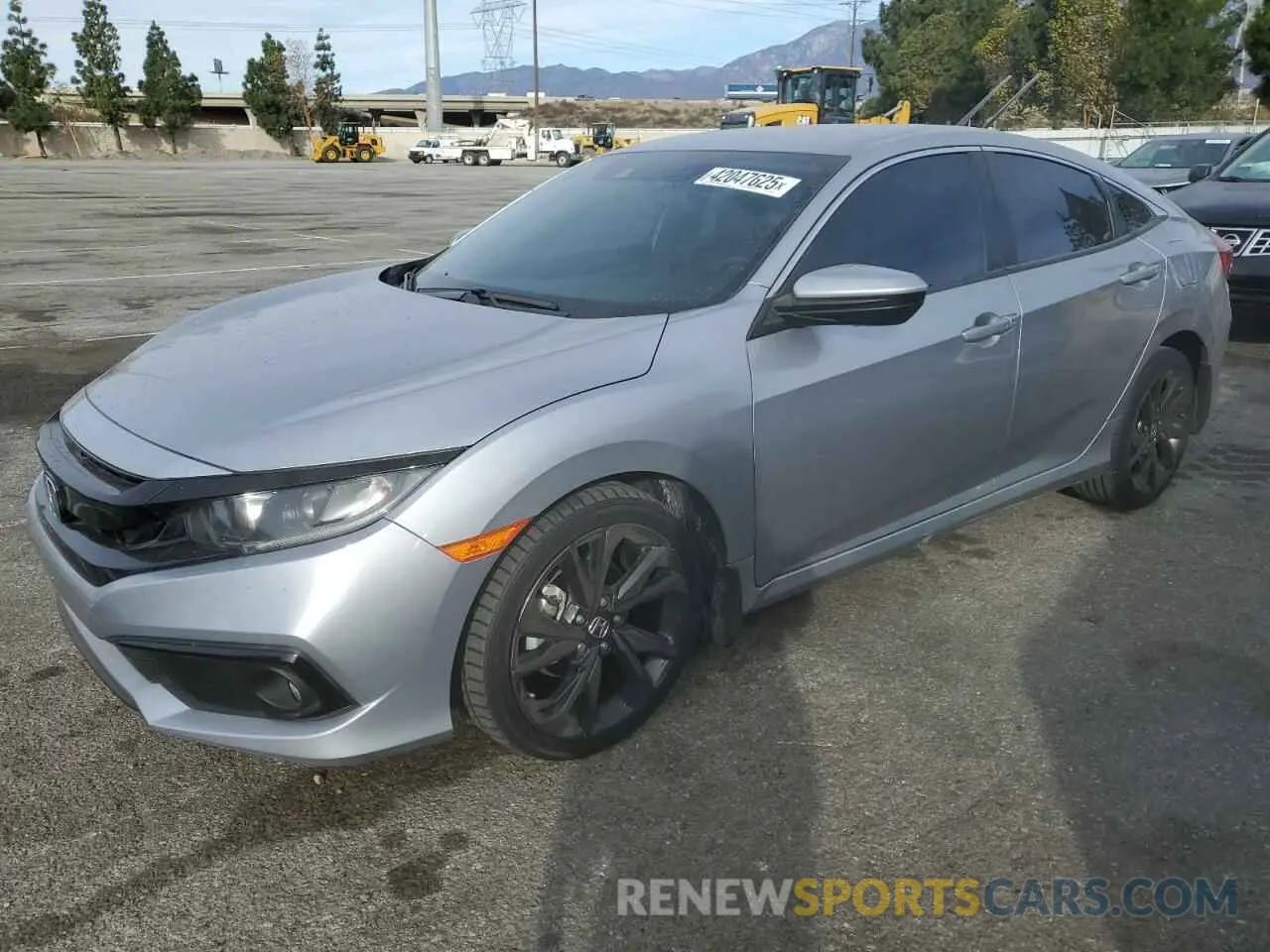 1 Photograph of a damaged car 19XFC2F81LE206515 HONDA CIVIC 2020
