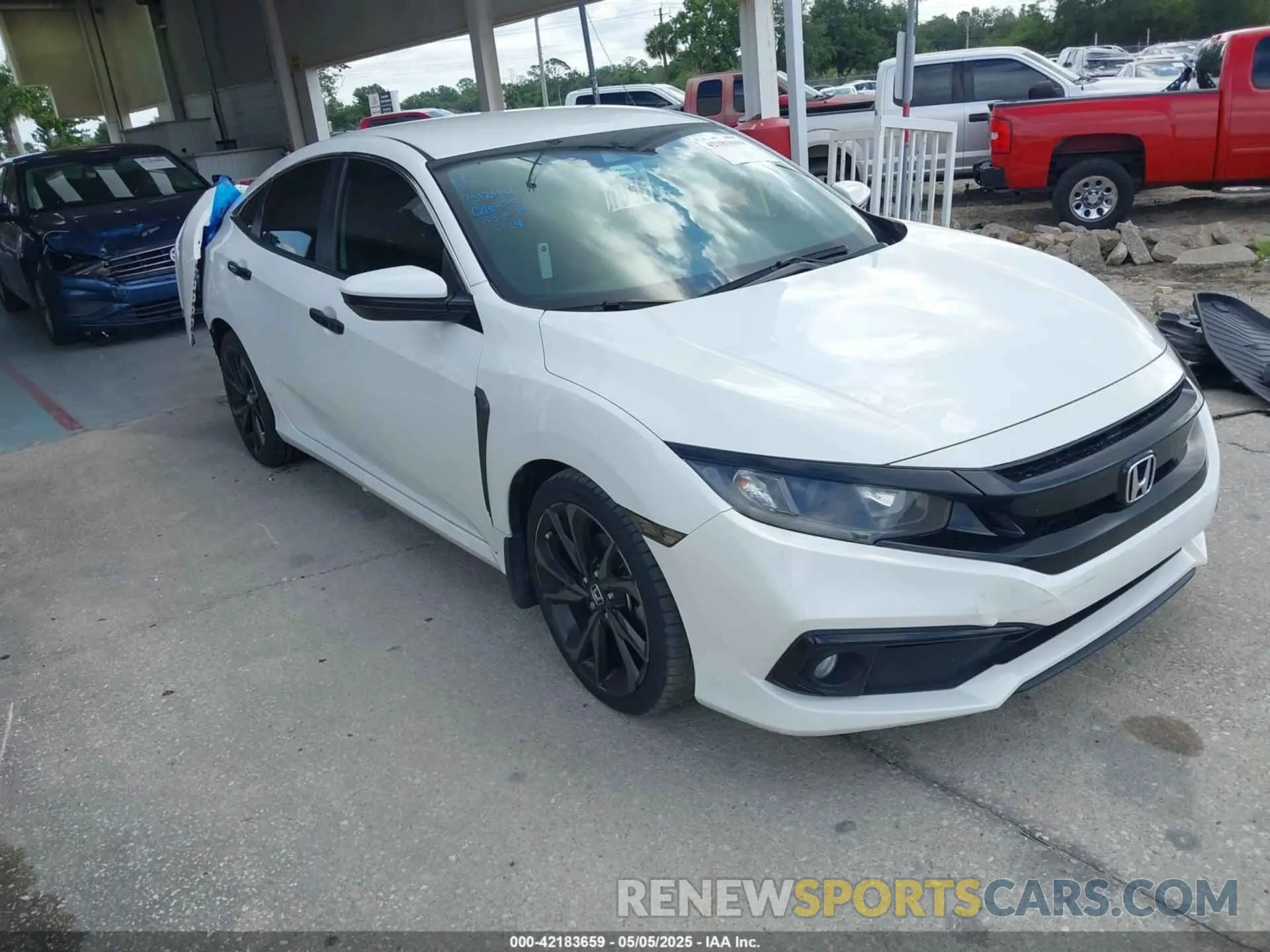 1 Photograph of a damaged car 19XFC2F83LE006171 HONDA CIVIC 2020