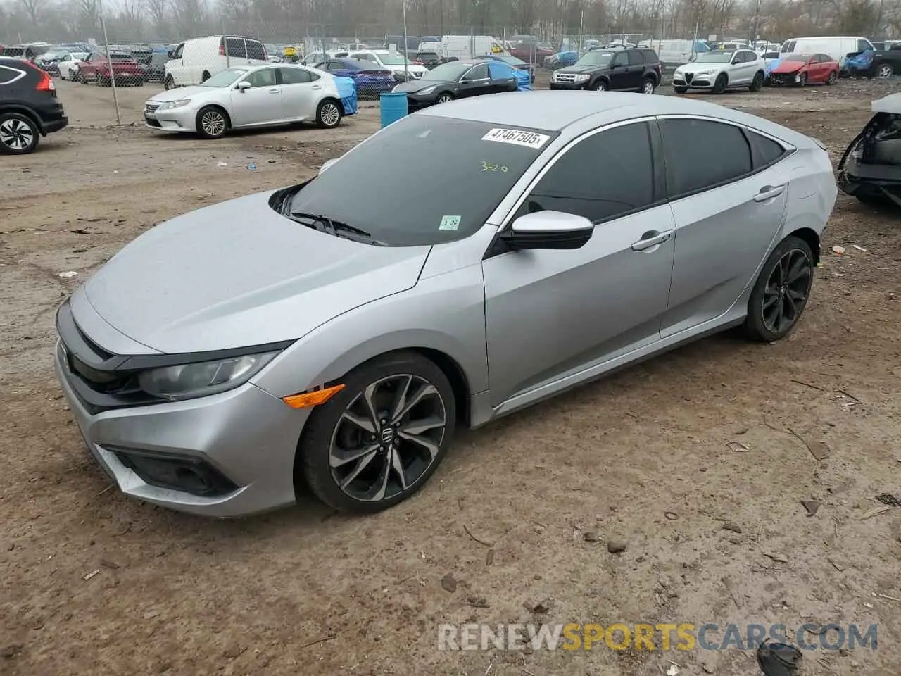 1 Photograph of a damaged car 19XFC2F83LE213756 HONDA CIVIC 2020