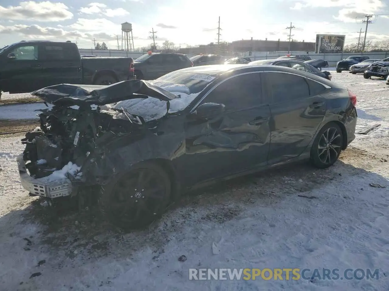 1 Photograph of a damaged car 19XFC2F84LE025411 HONDA CIVIC 2020