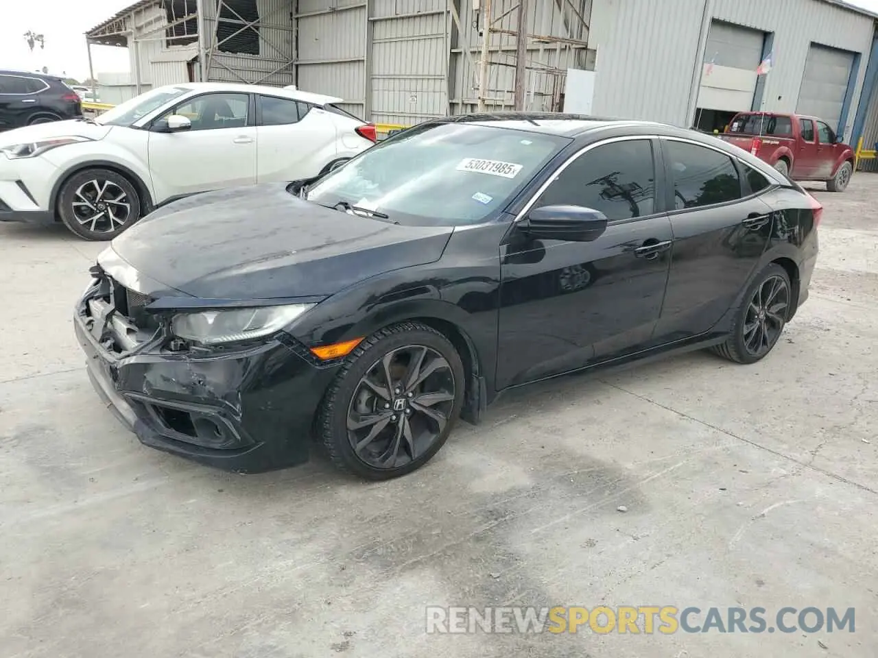 1 Photograph of a damaged car 19XFC2F86LE020310 HONDA CIVIC 2020