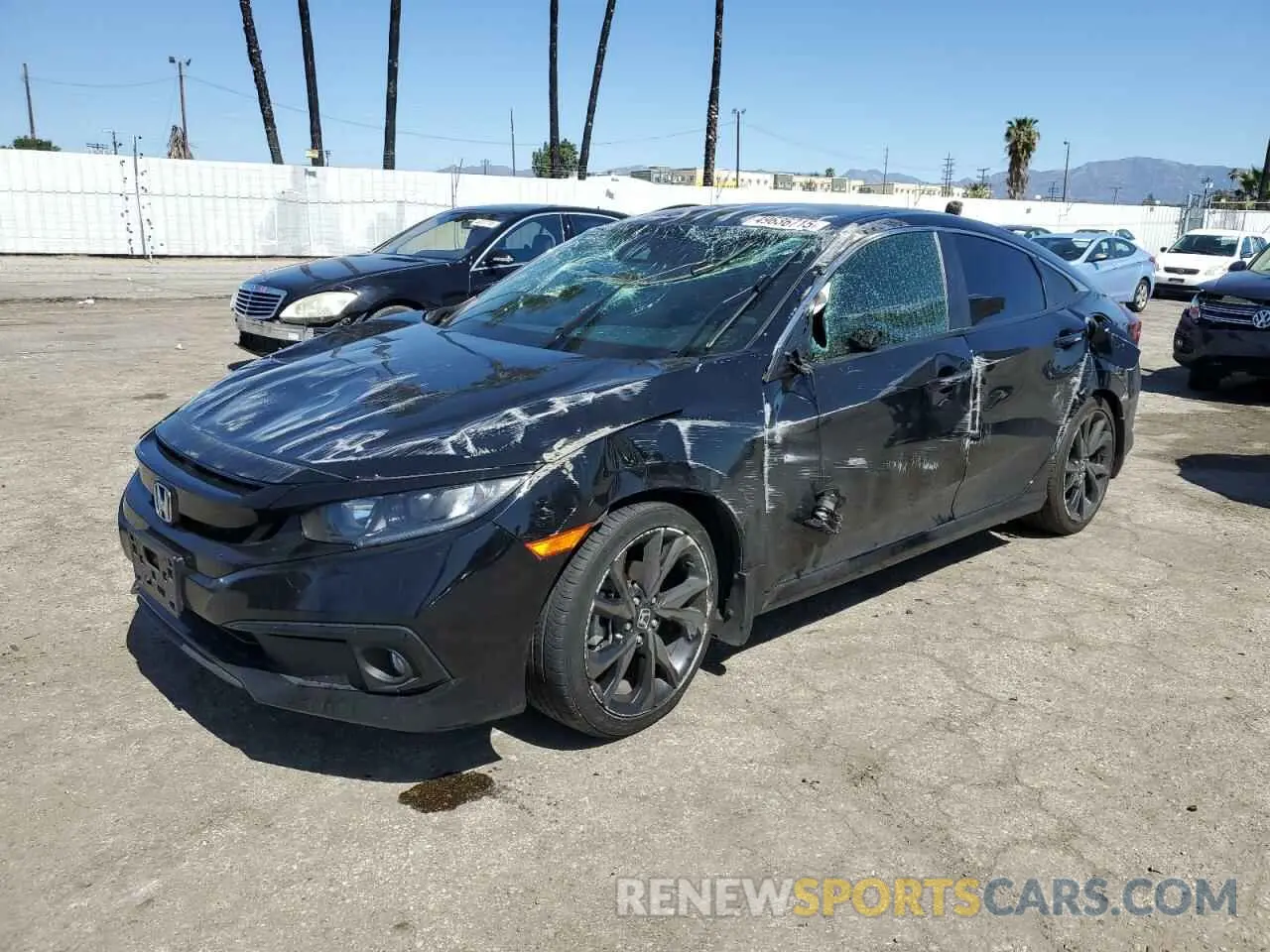 1 Photograph of a damaged car 19XFC2F8XLE215150 HONDA CIVIC 2020