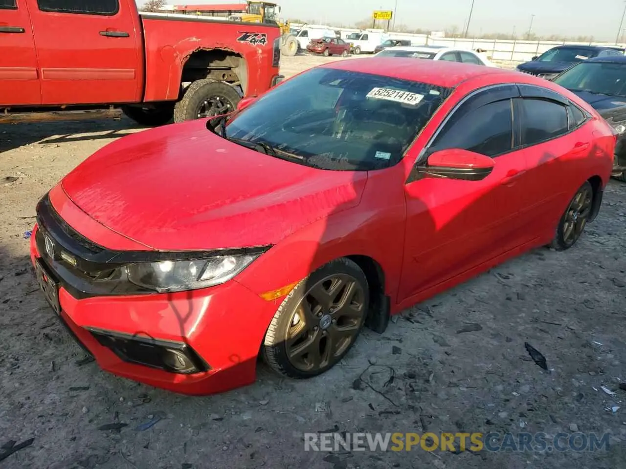 1 Photograph of a damaged car 2HGFC2E80LH574174 HONDA CIVIC 2020