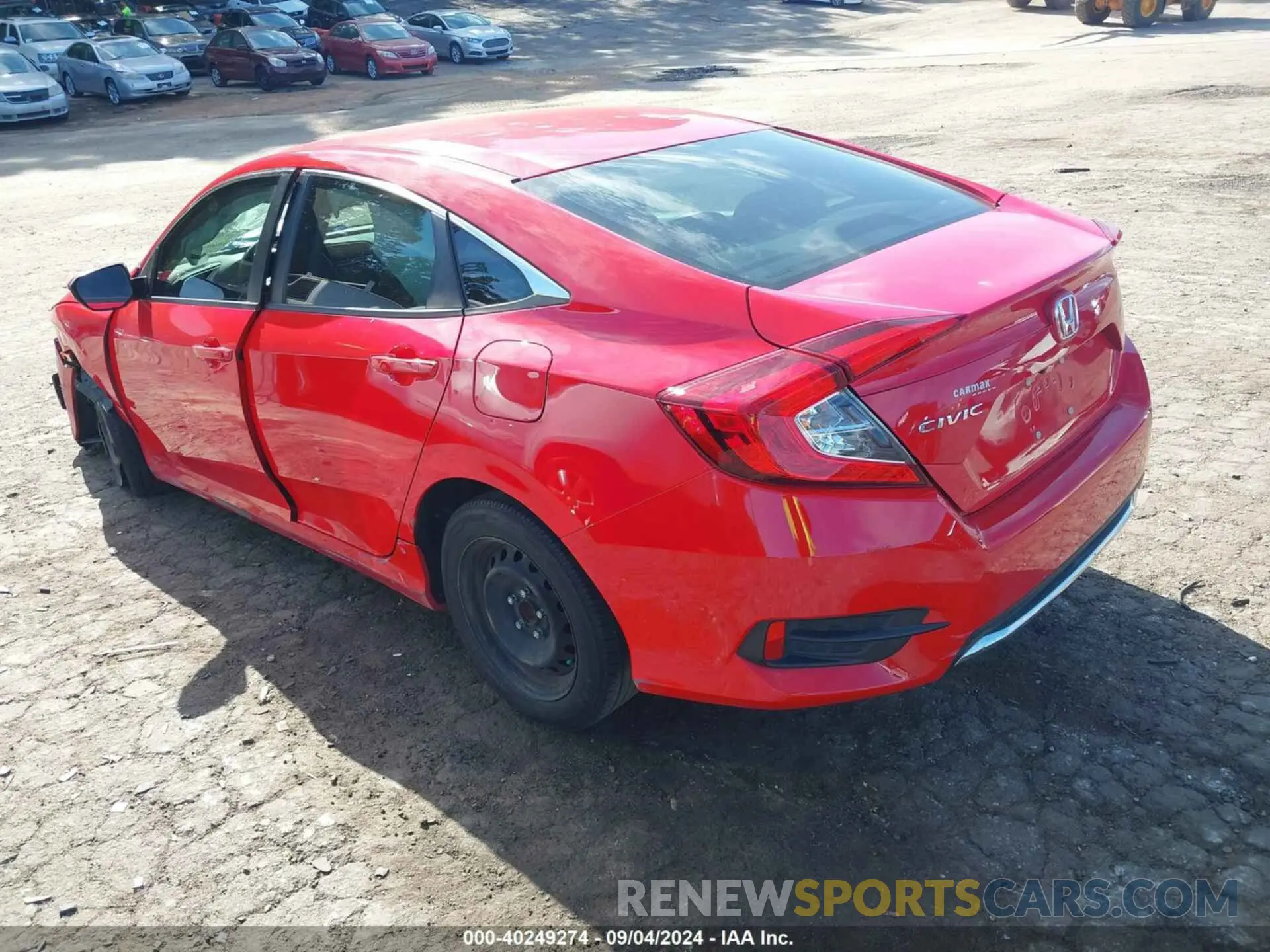 3 Photograph of a damaged car 2HGFC2F62LH553713 HONDA CIVIC 2020