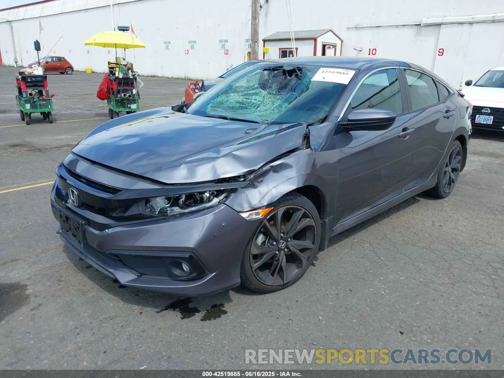 2 Photograph of a damaged car 2HGFC2F83LH587533 HONDA CIVIC 2020
