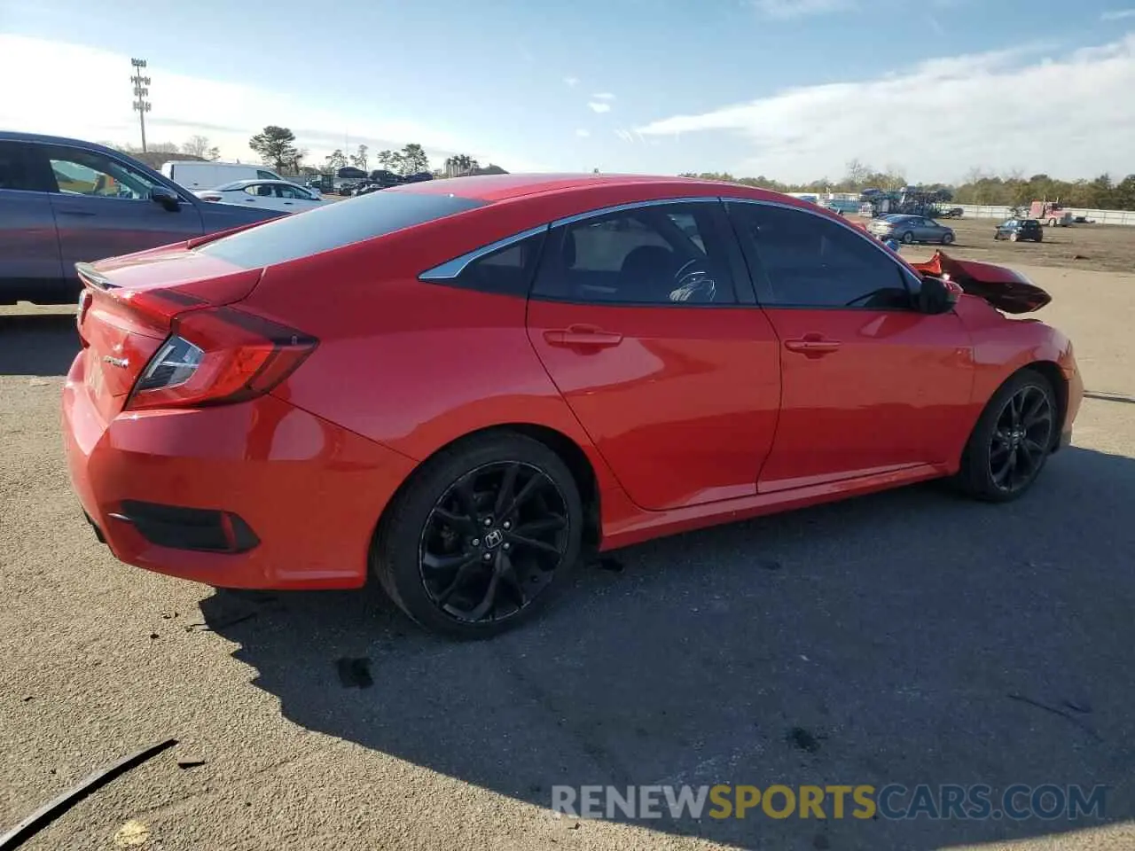 3 Photograph of a damaged car 2HGFC2F83LH596488 HONDA CIVIC 2020