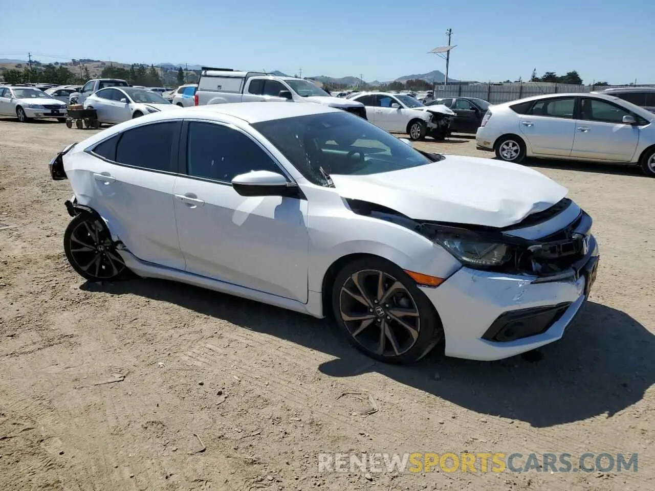 4 Фотография поврежденного автомобиля 2HGFC2F84LH567775 HONDA CIVIC 2020