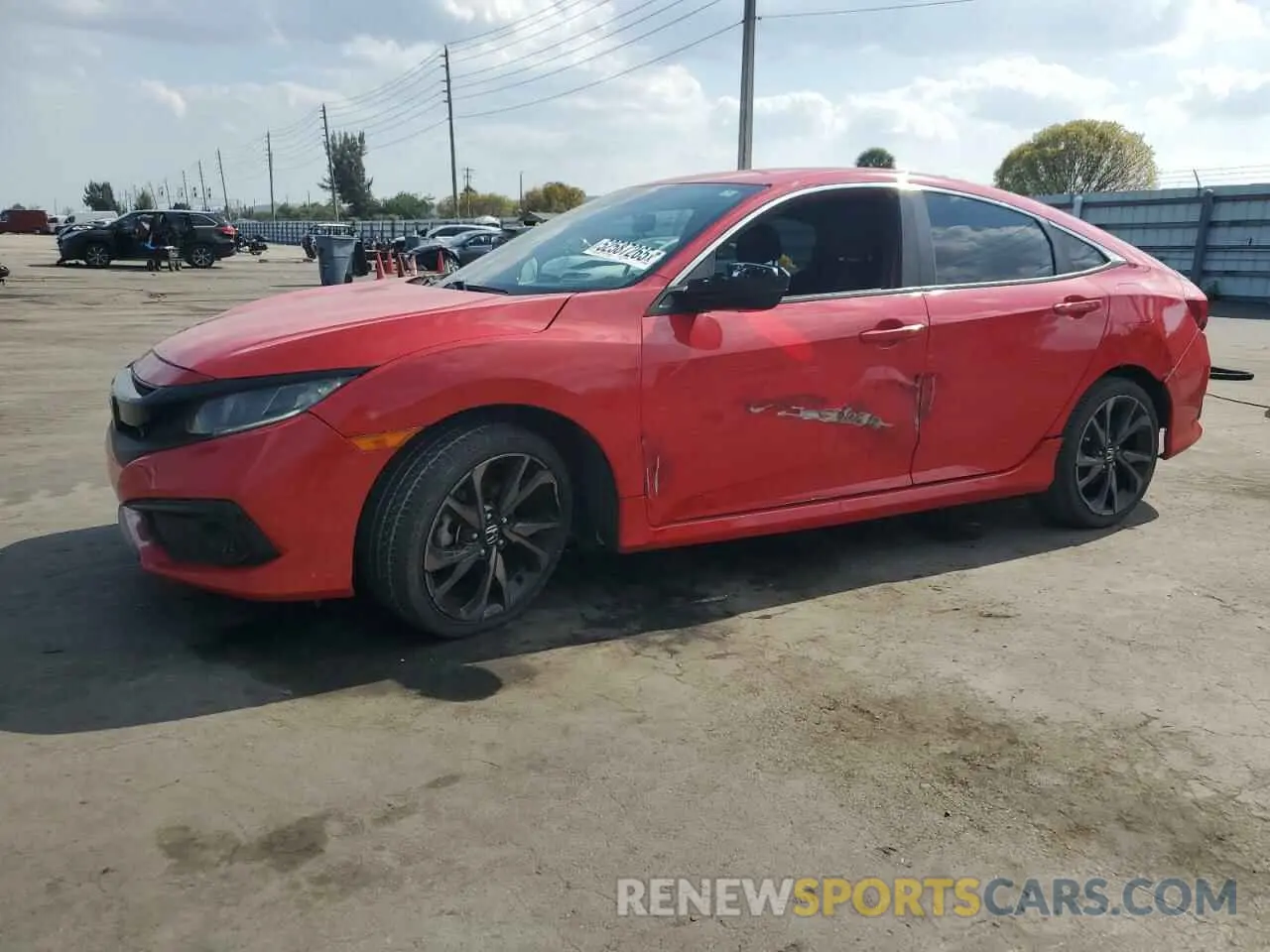 1 Photograph of a damaged car 2HGFC2F84LH572765 HONDA CIVIC 2020