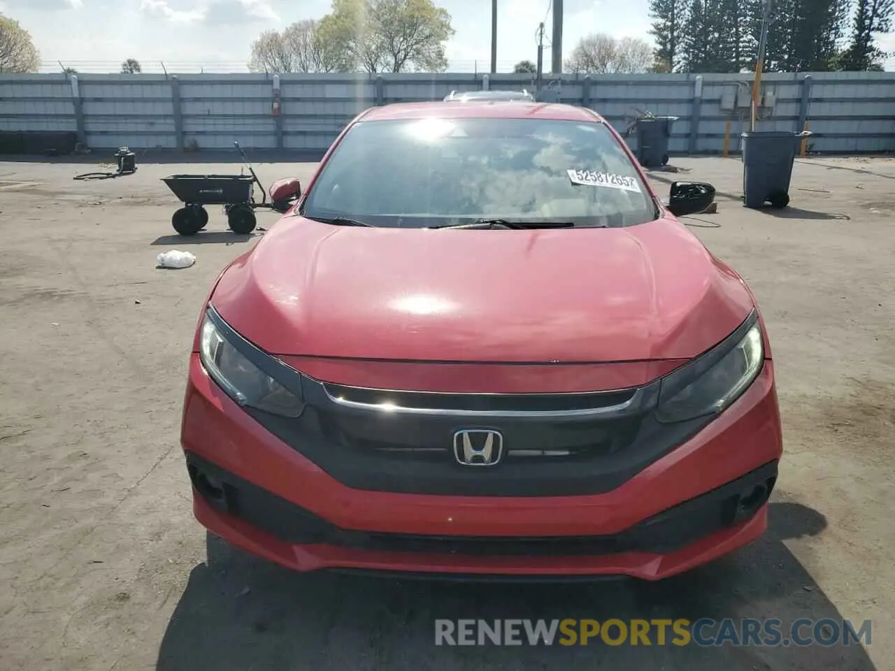 5 Photograph of a damaged car 2HGFC2F84LH572765 HONDA CIVIC 2020