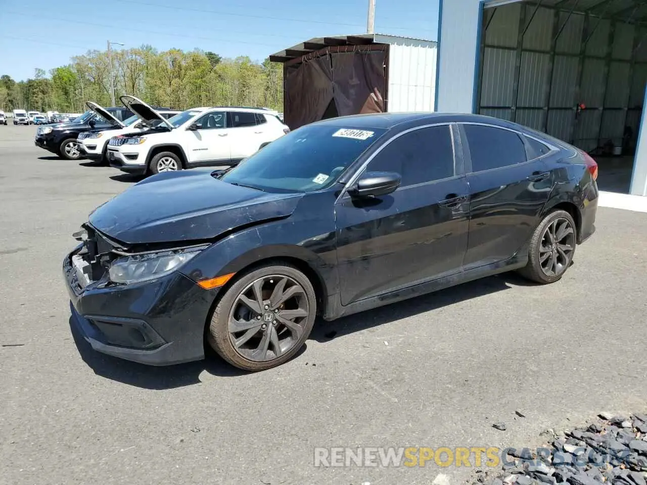 1 Photograph of a damaged car 2HGFC2F87LH525214 HONDA CIVIC 2020