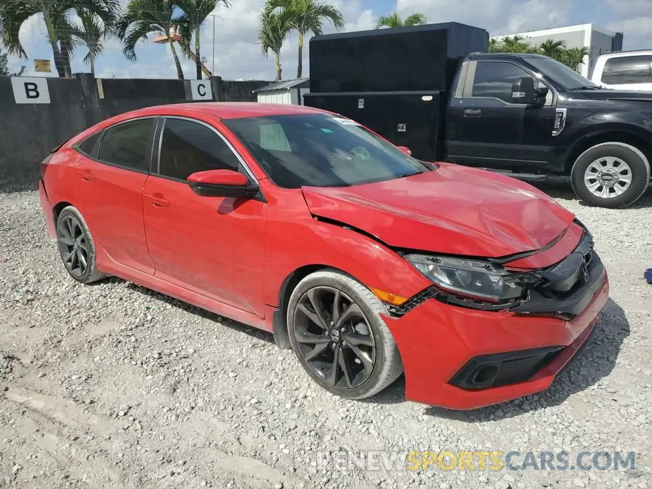 4 Фотография поврежденного автомобиля 2HGFC2F87LH537167 HONDA CIVIC 2020