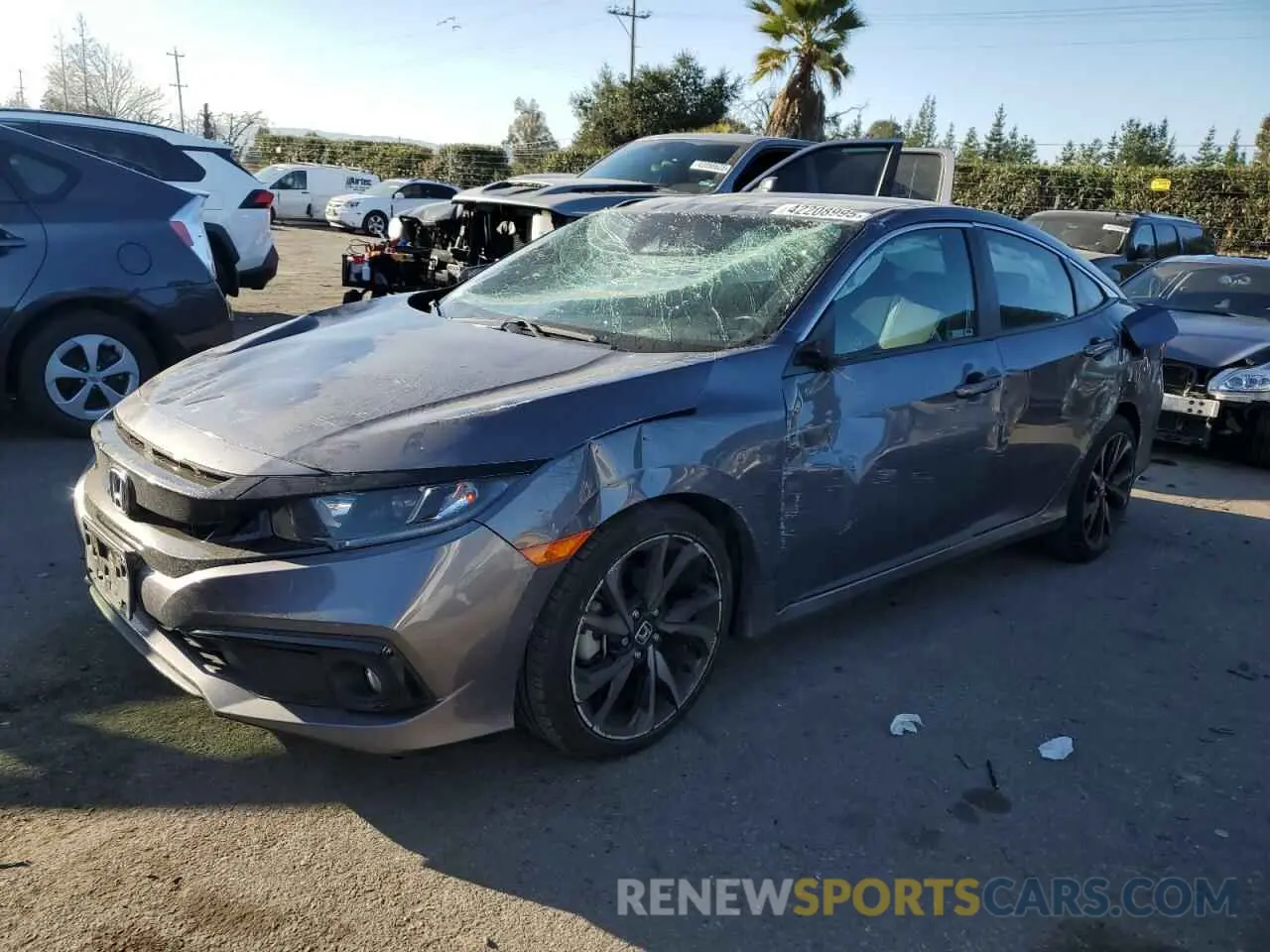 1 Photograph of a damaged car 2HGFC2F89LH597533 HONDA CIVIC 2020