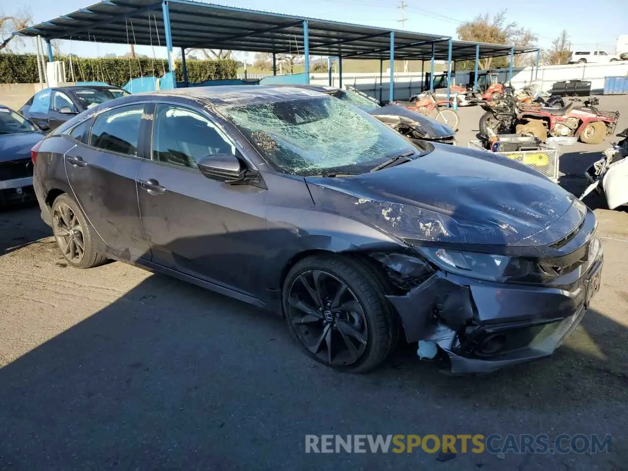 4 Photograph of a damaged car 2HGFC2F89LH597533 HONDA CIVIC 2020