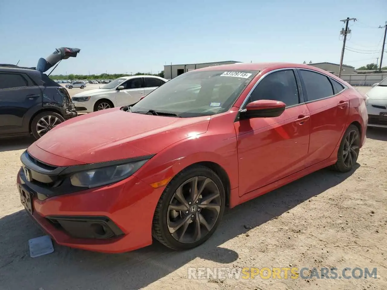 1 Фотография поврежденного автомобиля 2HGFC2F8XLH524915 HONDA CIVIC 2020