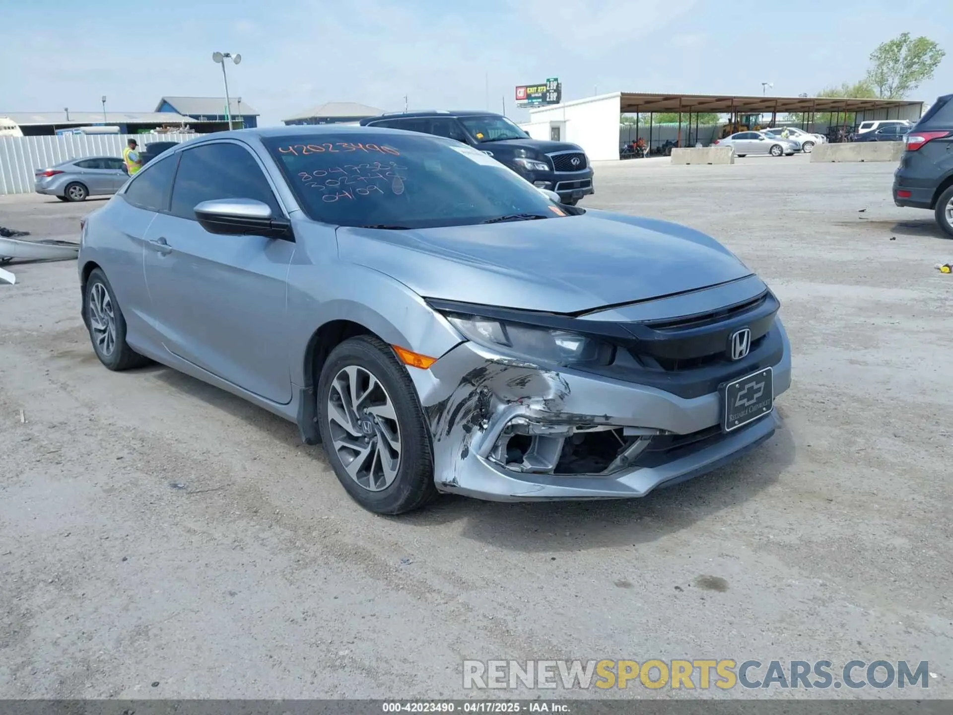 1 Photograph of a damaged car 2HGFC4B68LH302745 HONDA CIVIC 2020