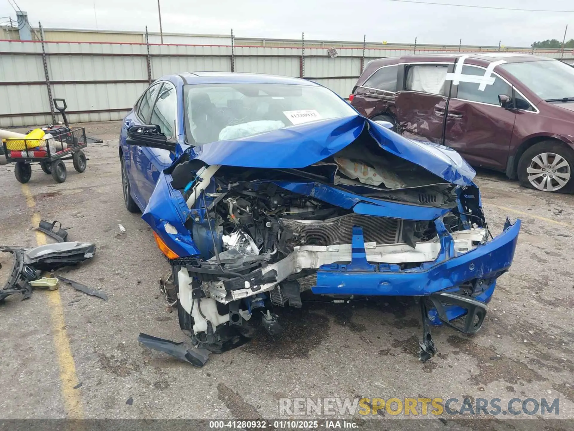1 Photograph of a damaged car 19XFC1F35ME012473 HONDA CIVIC 2021