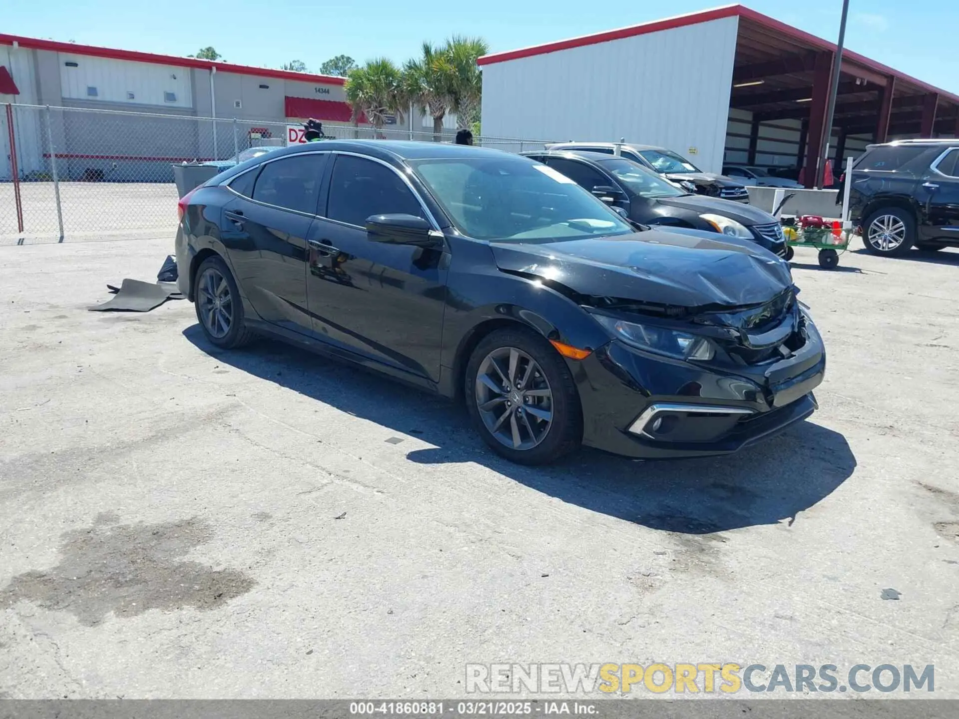 1 Photograph of a damaged car 19XFC1F77ME008203 HONDA CIVIC 2021