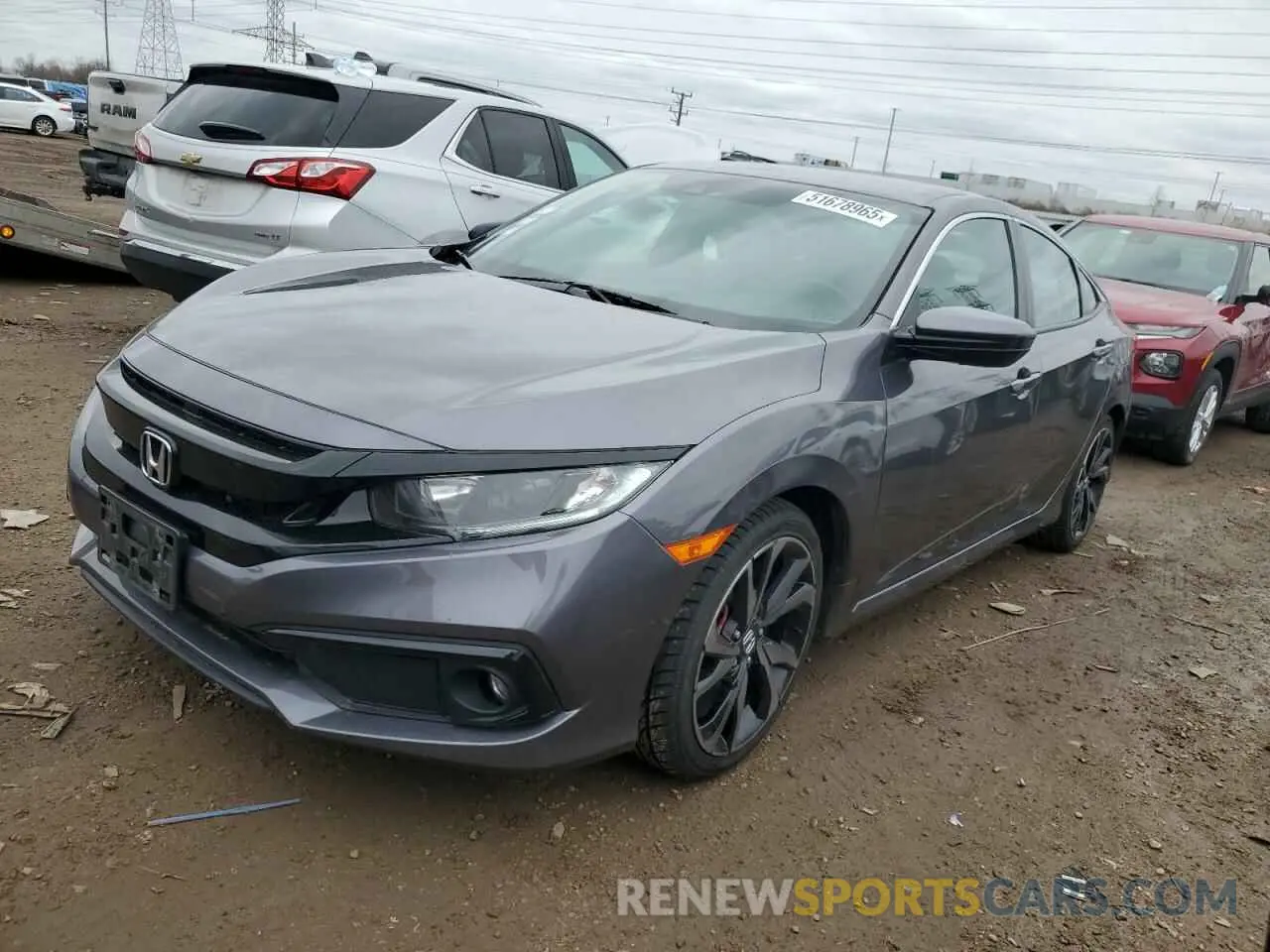 1 Photograph of a damaged car 2HGFC2F82MH555514 HONDA CIVIC 2021
