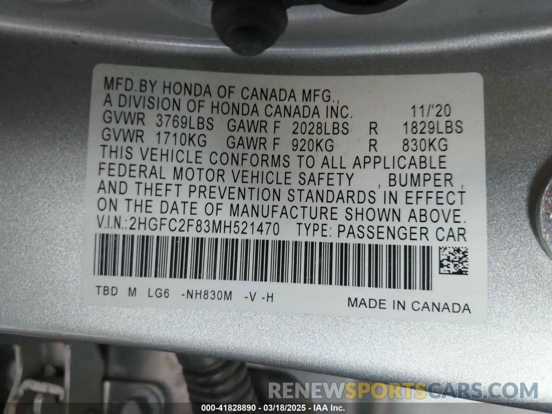 9 Photograph of a damaged car 2HGFC2F83MH521470 HONDA CIVIC 2021