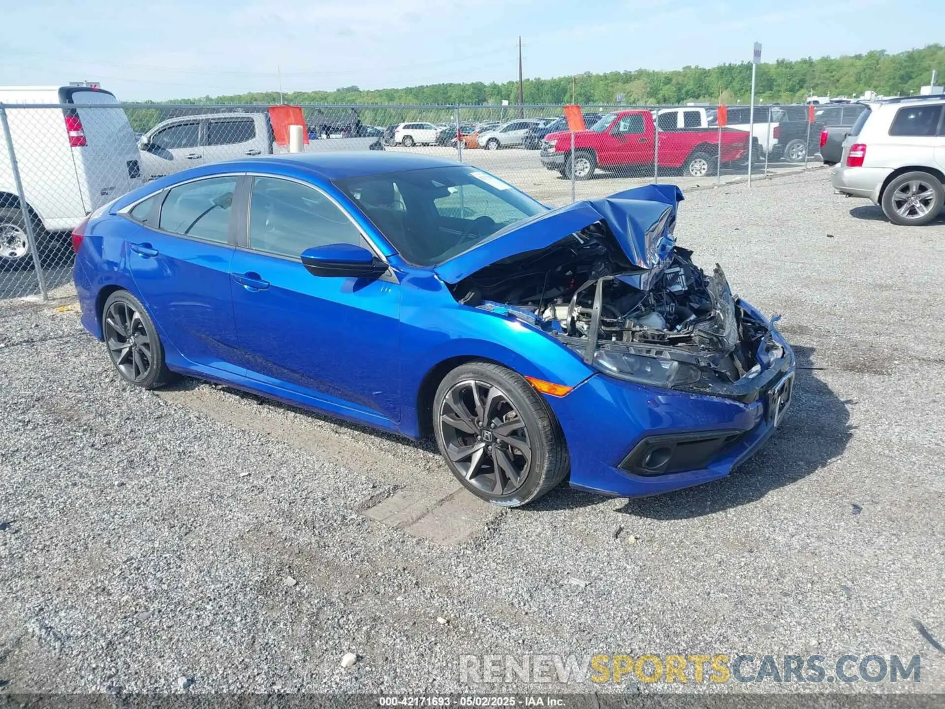 1 Photograph of a damaged car 2HGFC2F87MH525814 HONDA CIVIC 2021