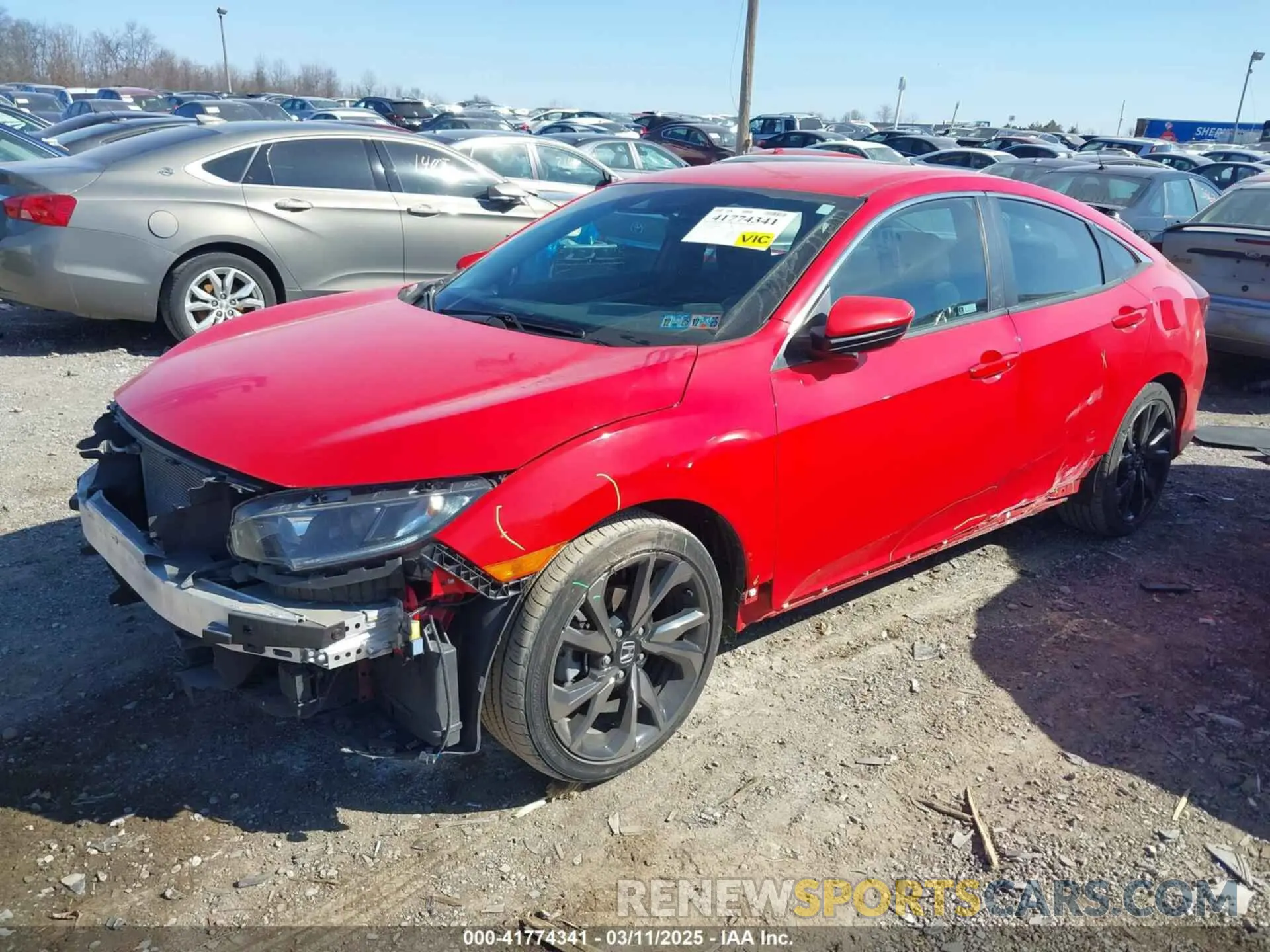 2 Photograph of a damaged car 2HGFC2F87MH536327 HONDA CIVIC 2021