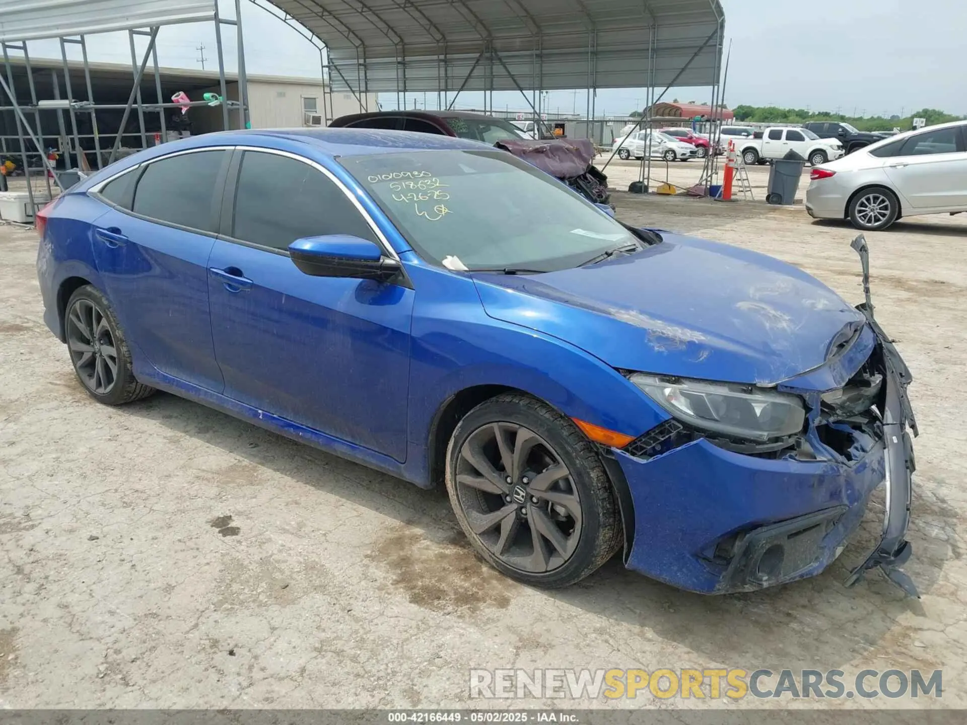 1 Photograph of a damaged car 2HGFC2F8XMH518632 HONDA CIVIC 2021