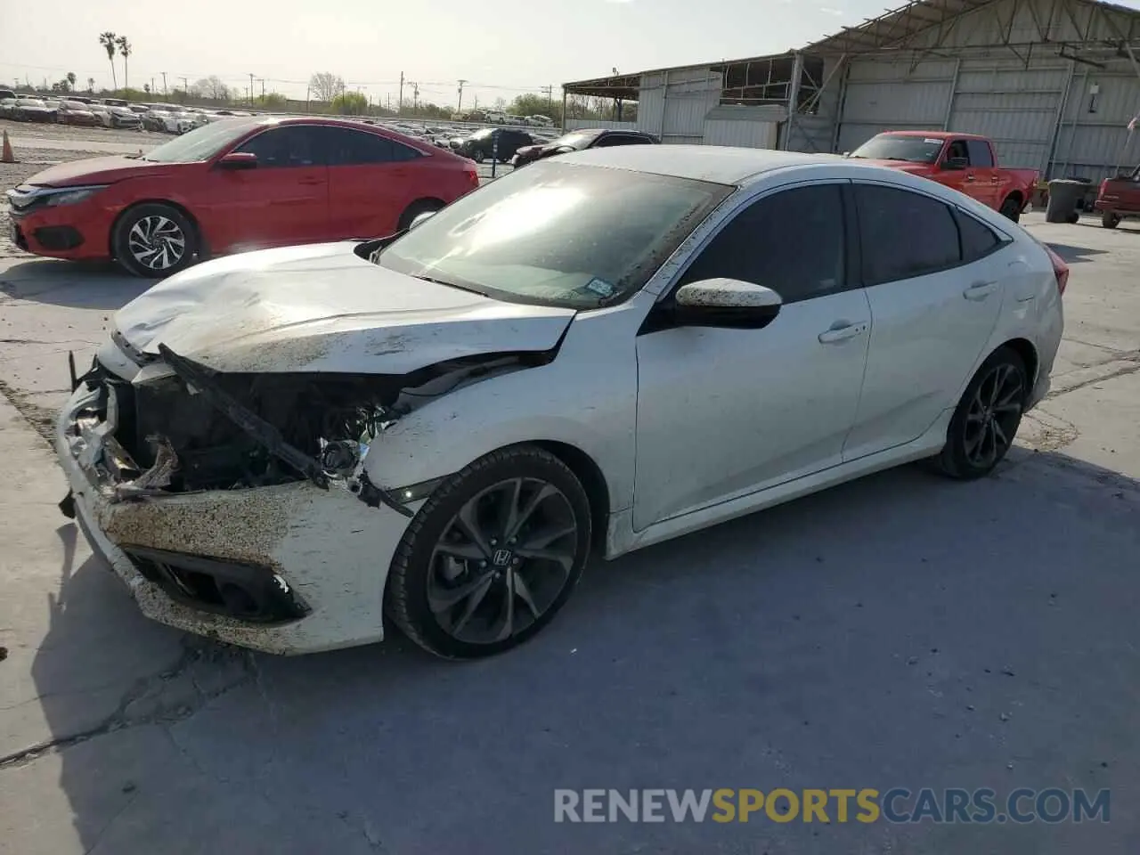 1 Photograph of a damaged car 2HGFC2F8XMH522521 HONDA CIVIC 2021