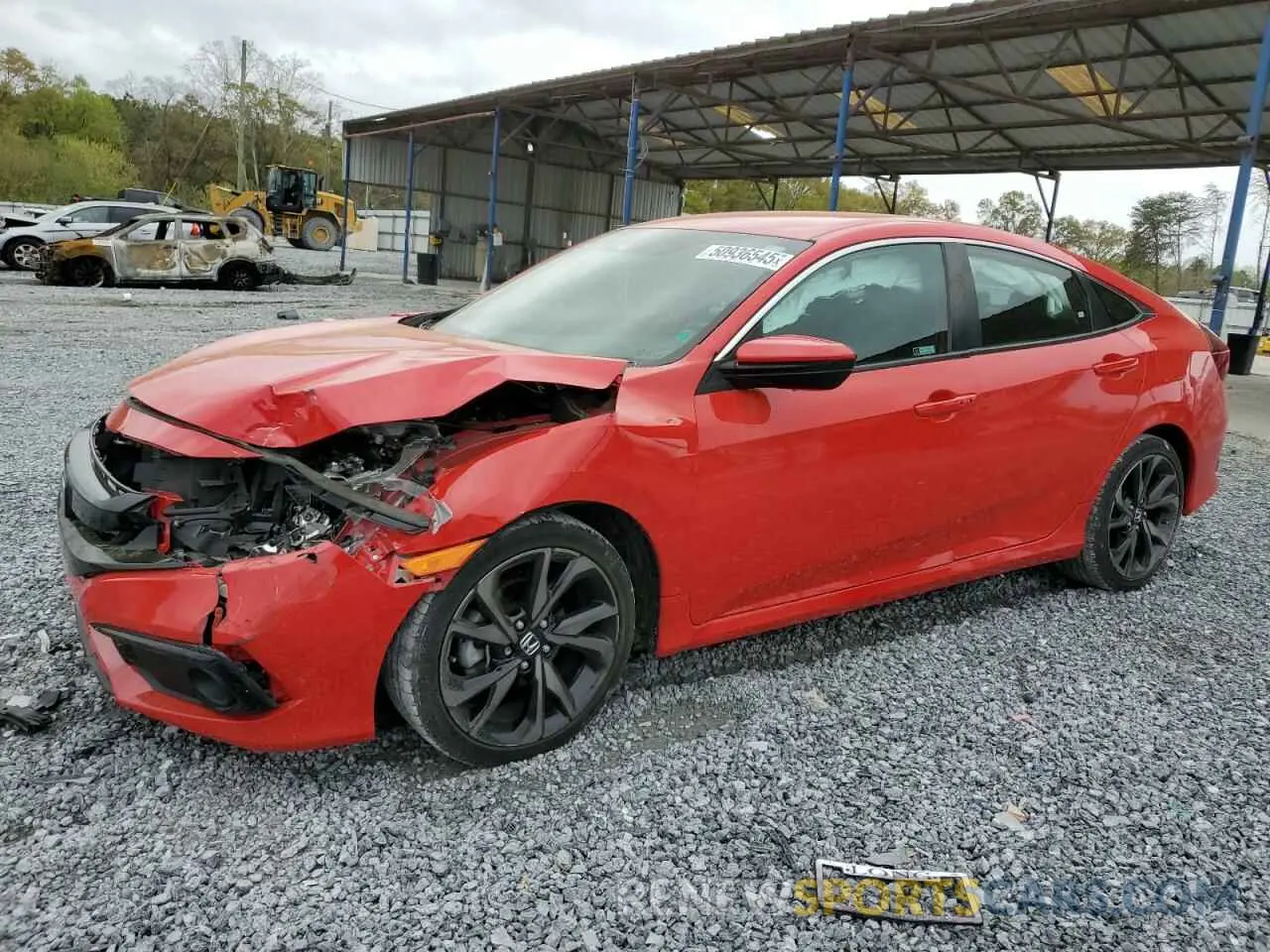 1 Photograph of a damaged car 2HGFC2F8XMH535088 HONDA CIVIC 2021