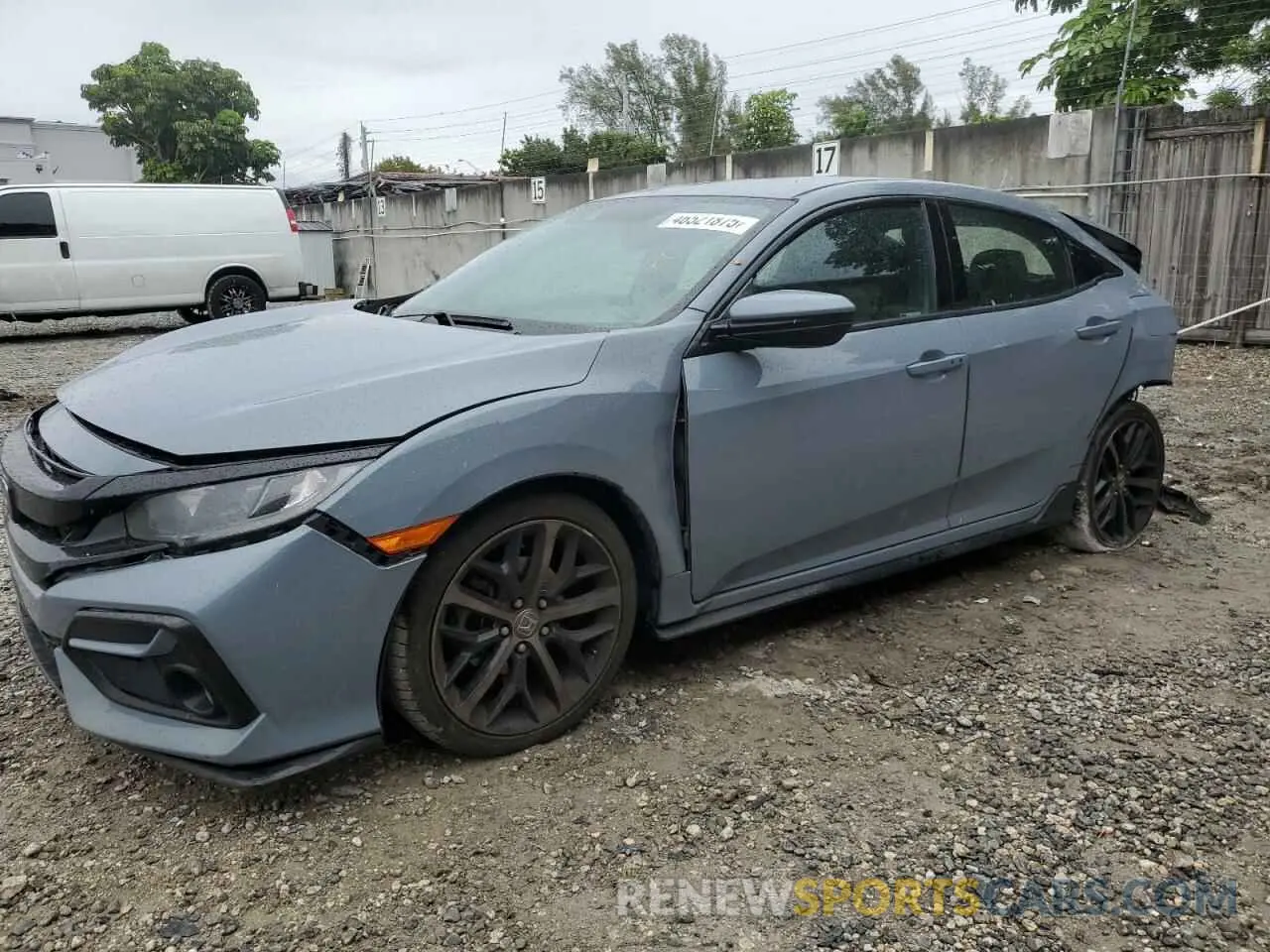 1 Photograph of a damaged car SHHFK7H45MU218803 HONDA CIVIC 2021