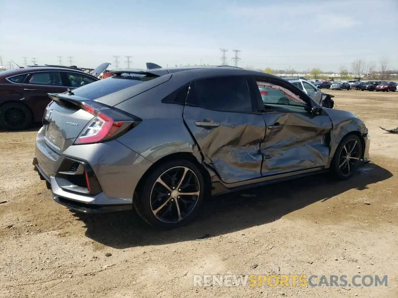 3 Фотография поврежденного автомобиля SHHFK7H47MU231696 HONDA CIVIC 2021