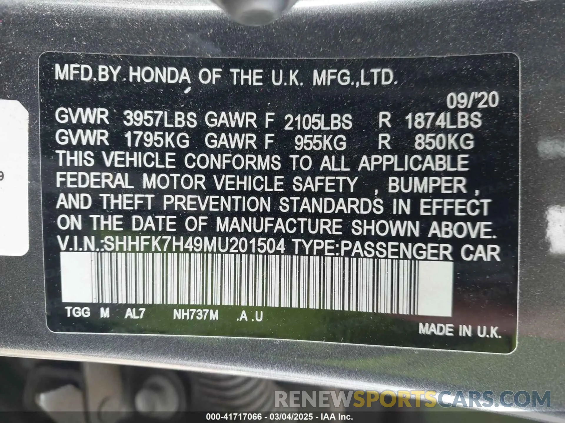 9 Фотография поврежденного автомобиля SHHFK7H49MU201504 HONDA CIVIC 2021