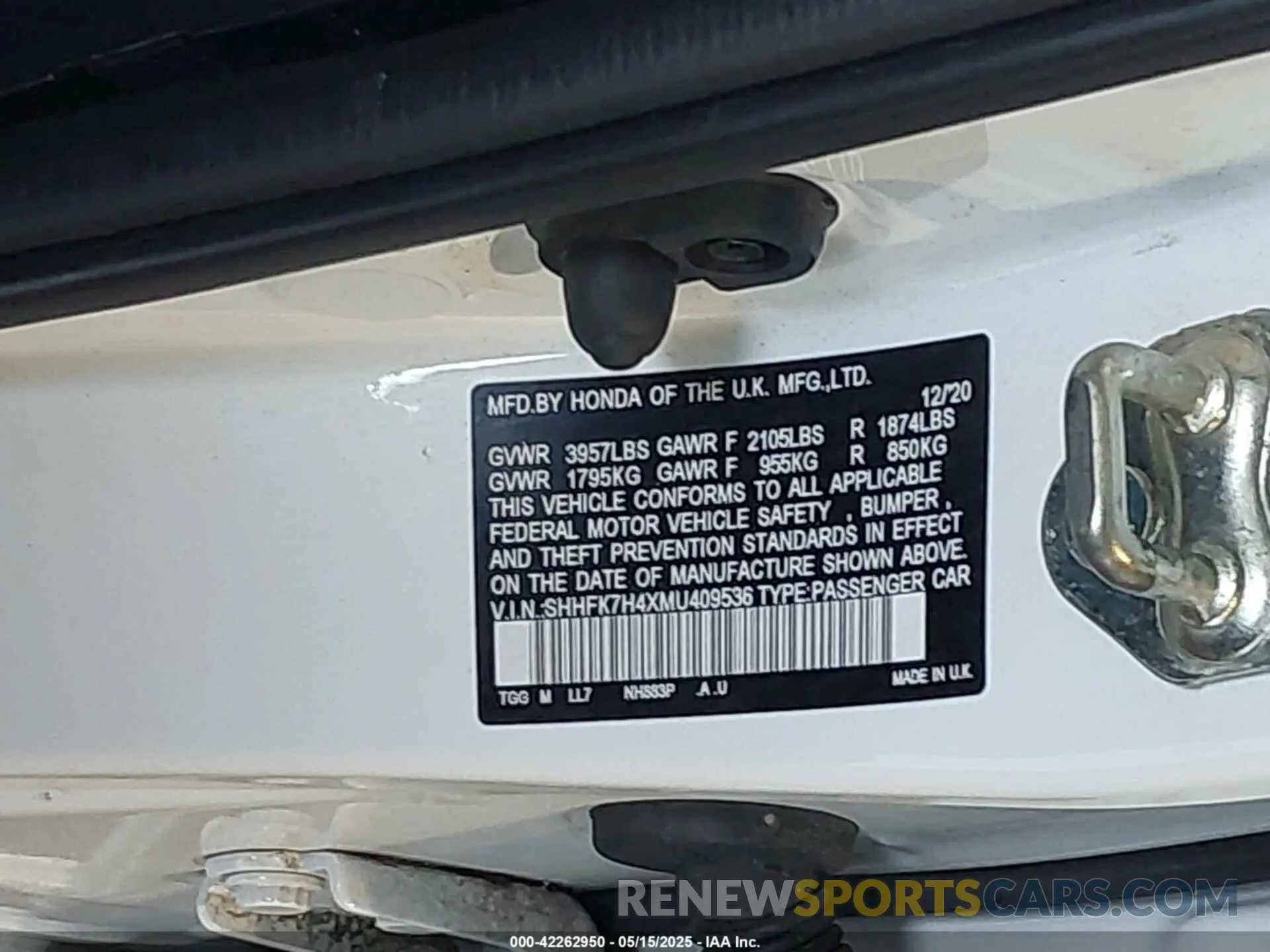 9 Фотография поврежденного автомобиля SHHFK7H4XMU409536 HONDA CIVIC 2021