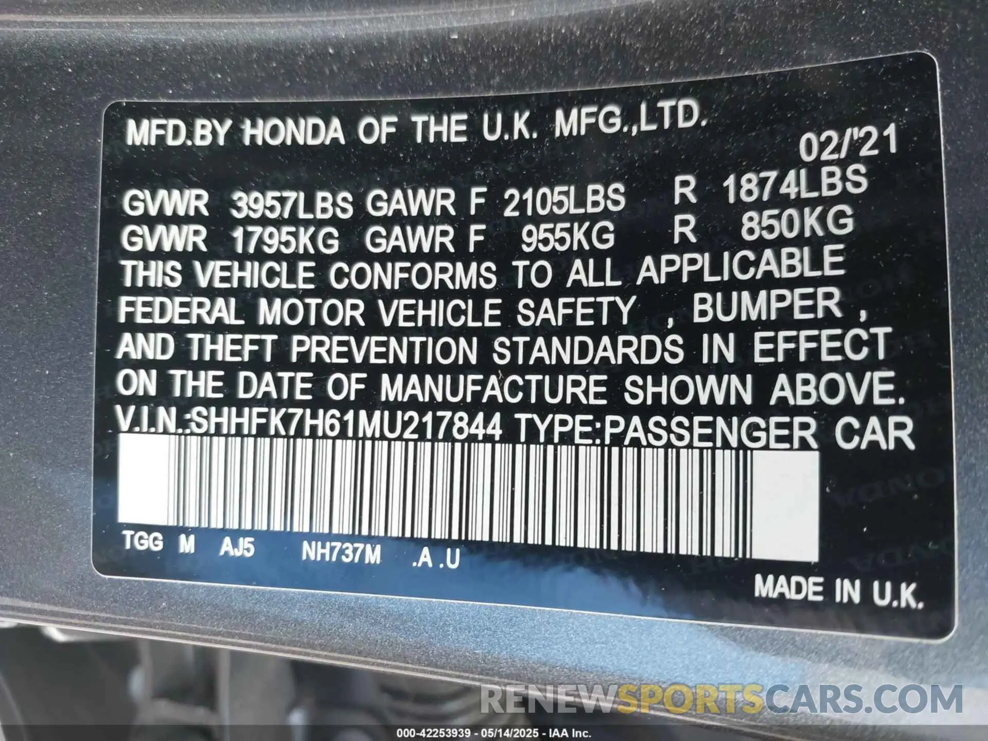 9 Фотография поврежденного автомобиля SHHFK7H61MU217844 HONDA CIVIC 2021