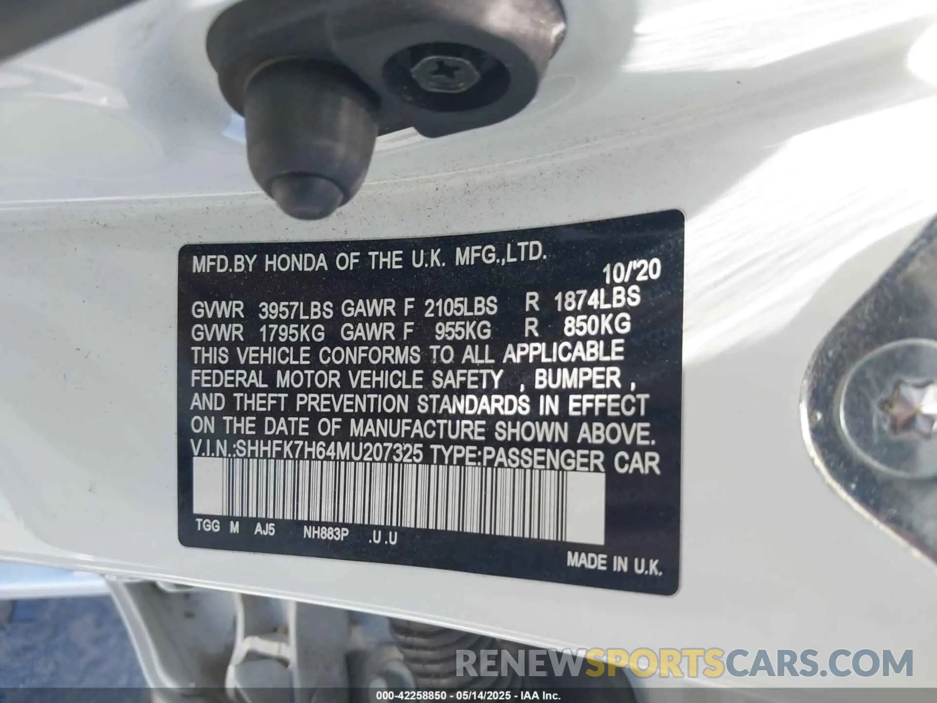 9 Фотография поврежденного автомобиля SHHFK7H64MU207325 HONDA CIVIC 2021