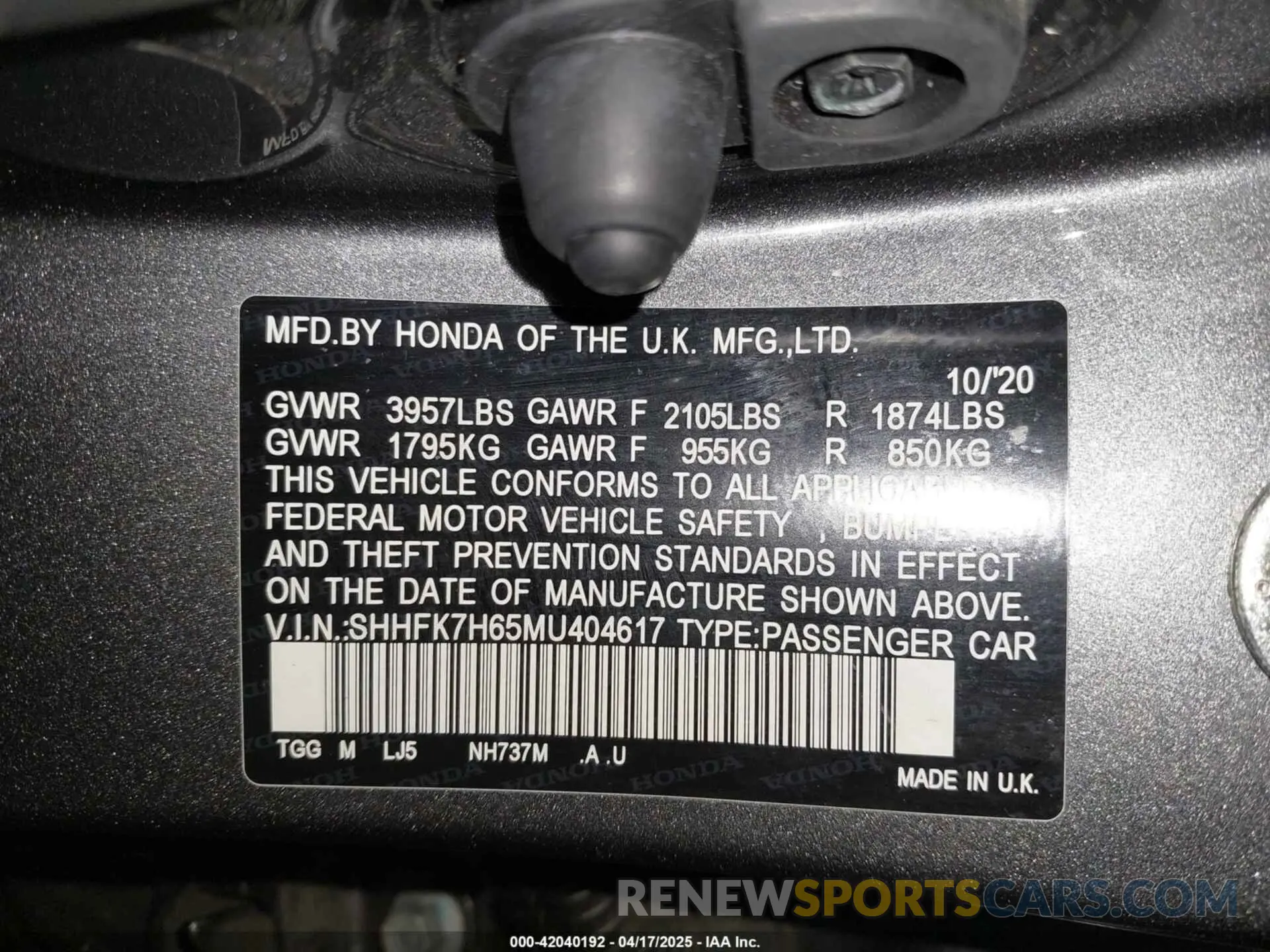 9 Photograph of a damaged car SHHFK7H65MU404617 HONDA CIVIC 2021