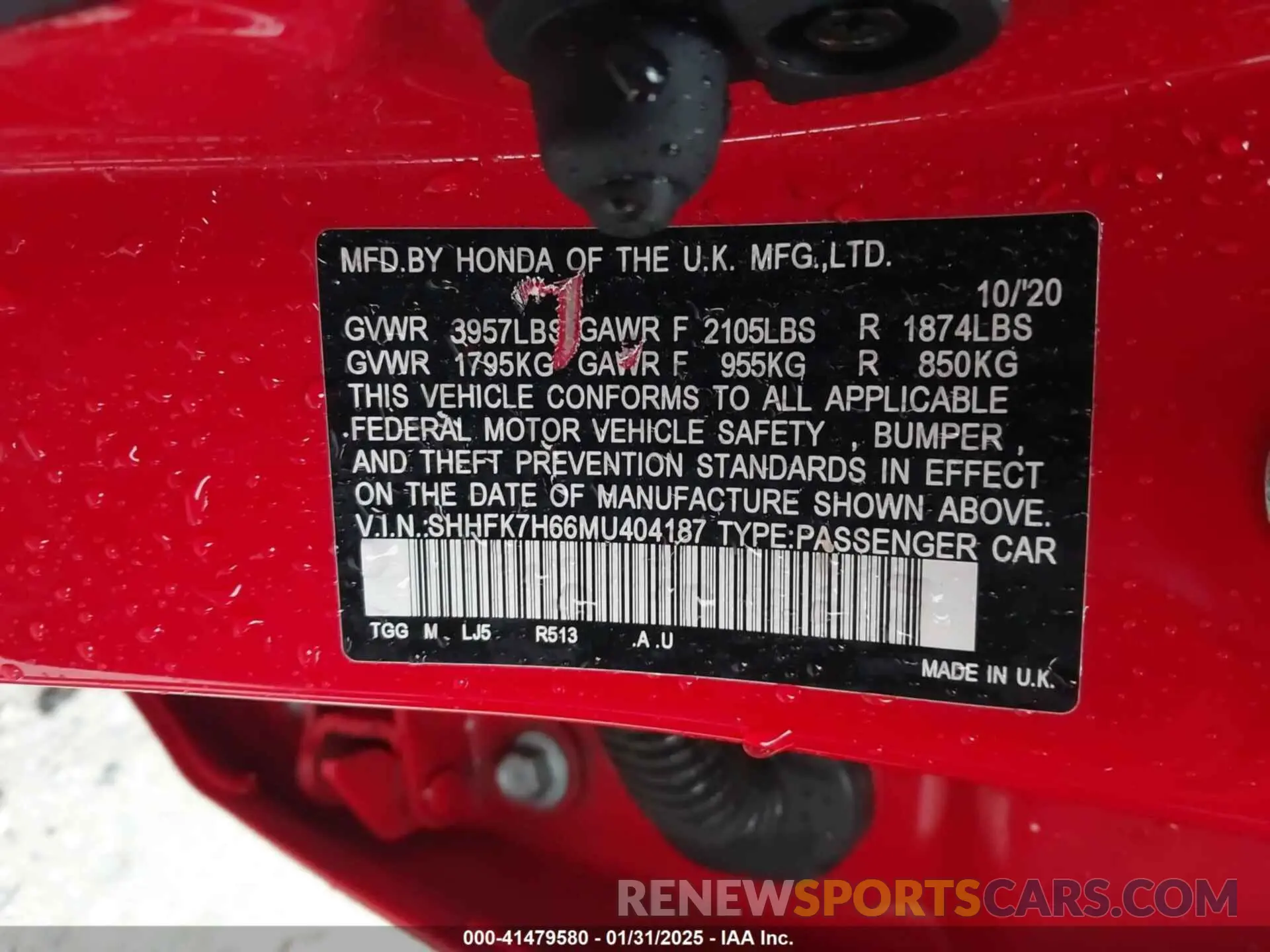 9 Photograph of a damaged car SHHFK7H66MU404187 HONDA CIVIC 2021