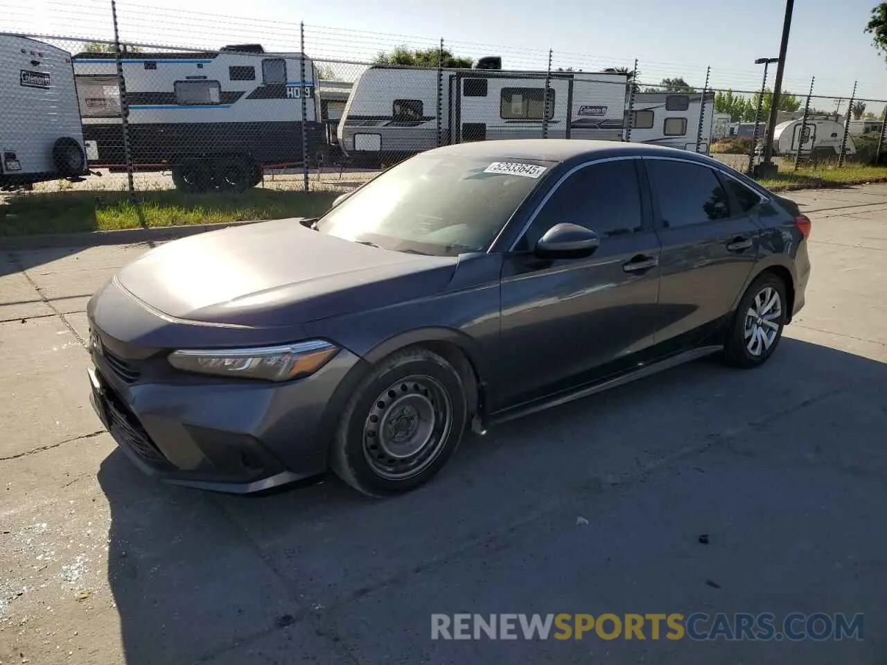1 Photograph of a damaged car 2HGFE2F26NH517811 HONDA CIVIC 2022