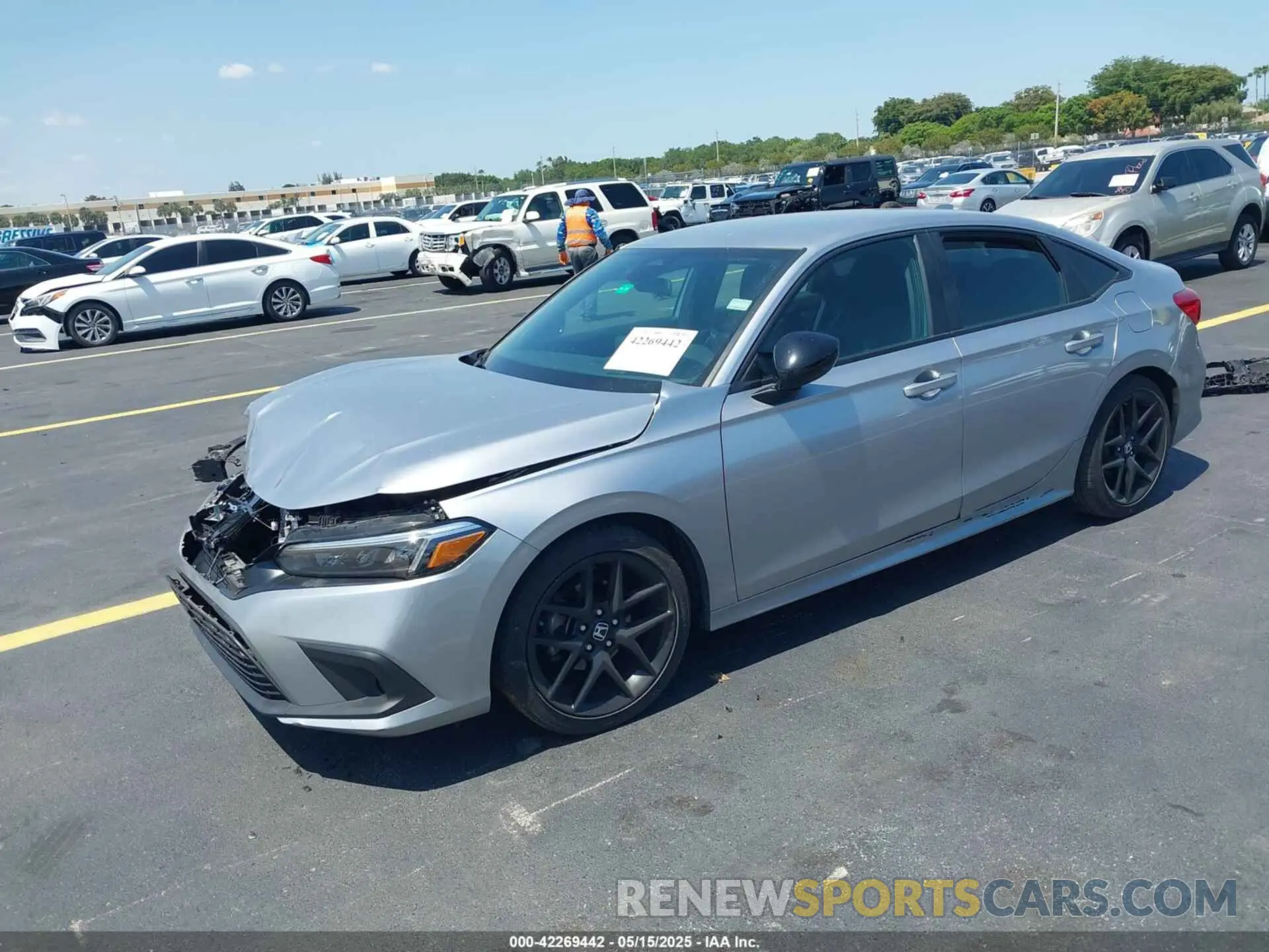 2 Photograph of a damaged car 2HGFE2F50NH597620 HONDA CIVIC 2022