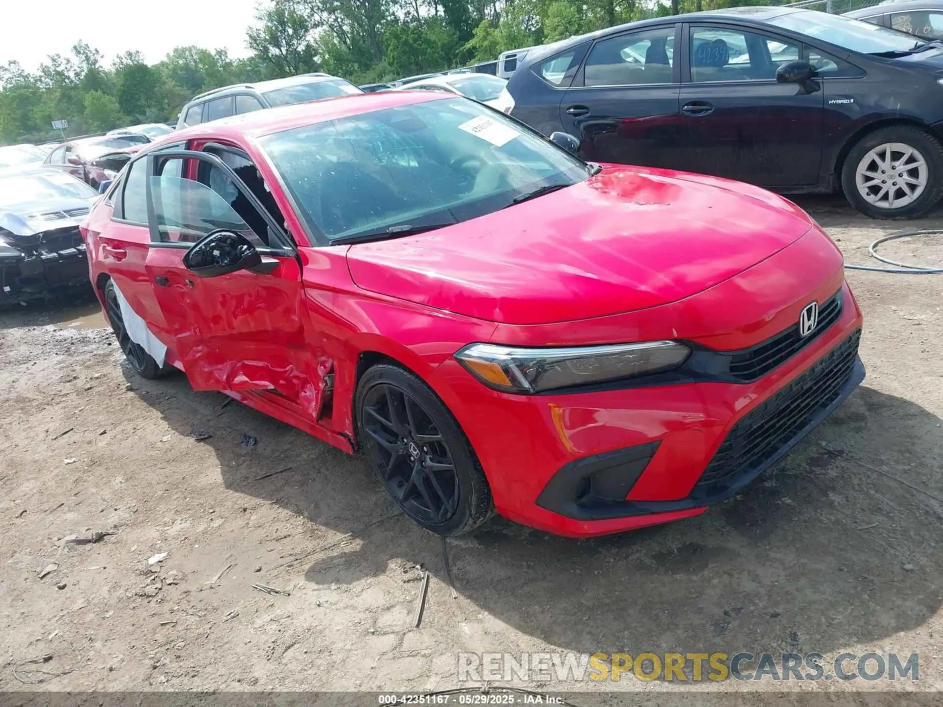 1 Photograph of a damaged car 2HGFE2F51NH504782 HONDA CIVIC 2022