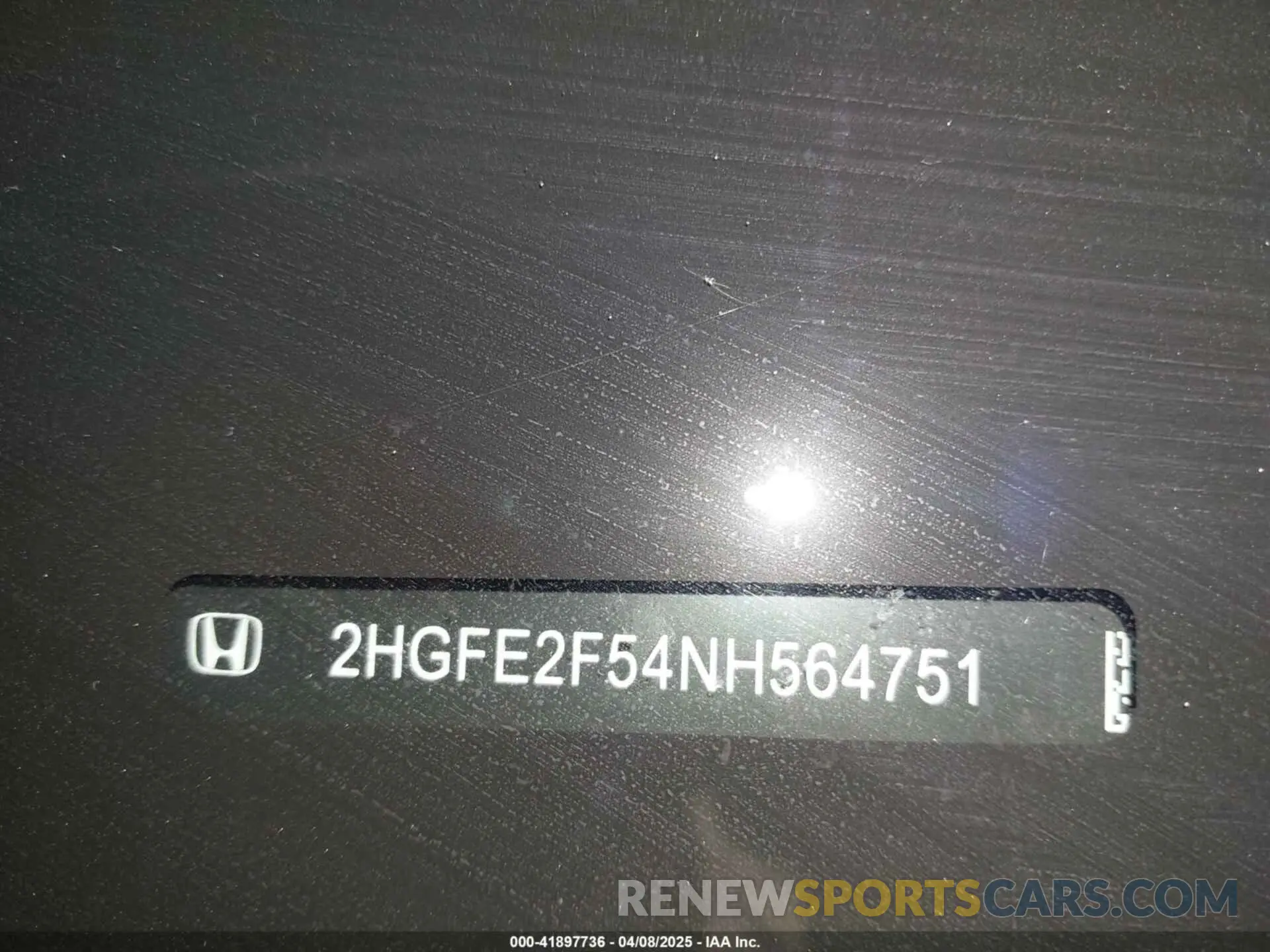 19 Фотография поврежденного автомобиля 2HGFE2F54NH564751 HONDA CIVIC 2022