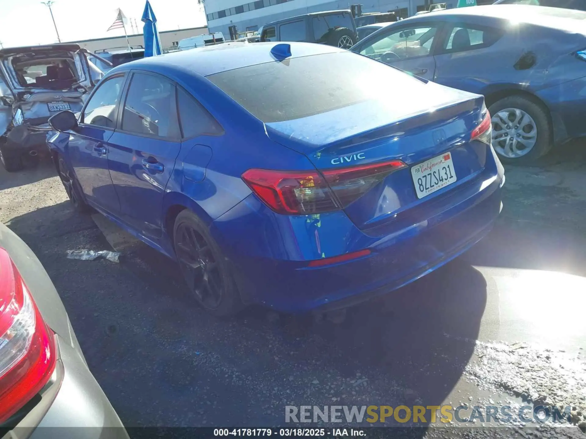 3 Photograph of a damaged car 2HGFE2F55NH562202 HONDA CIVIC 2022
