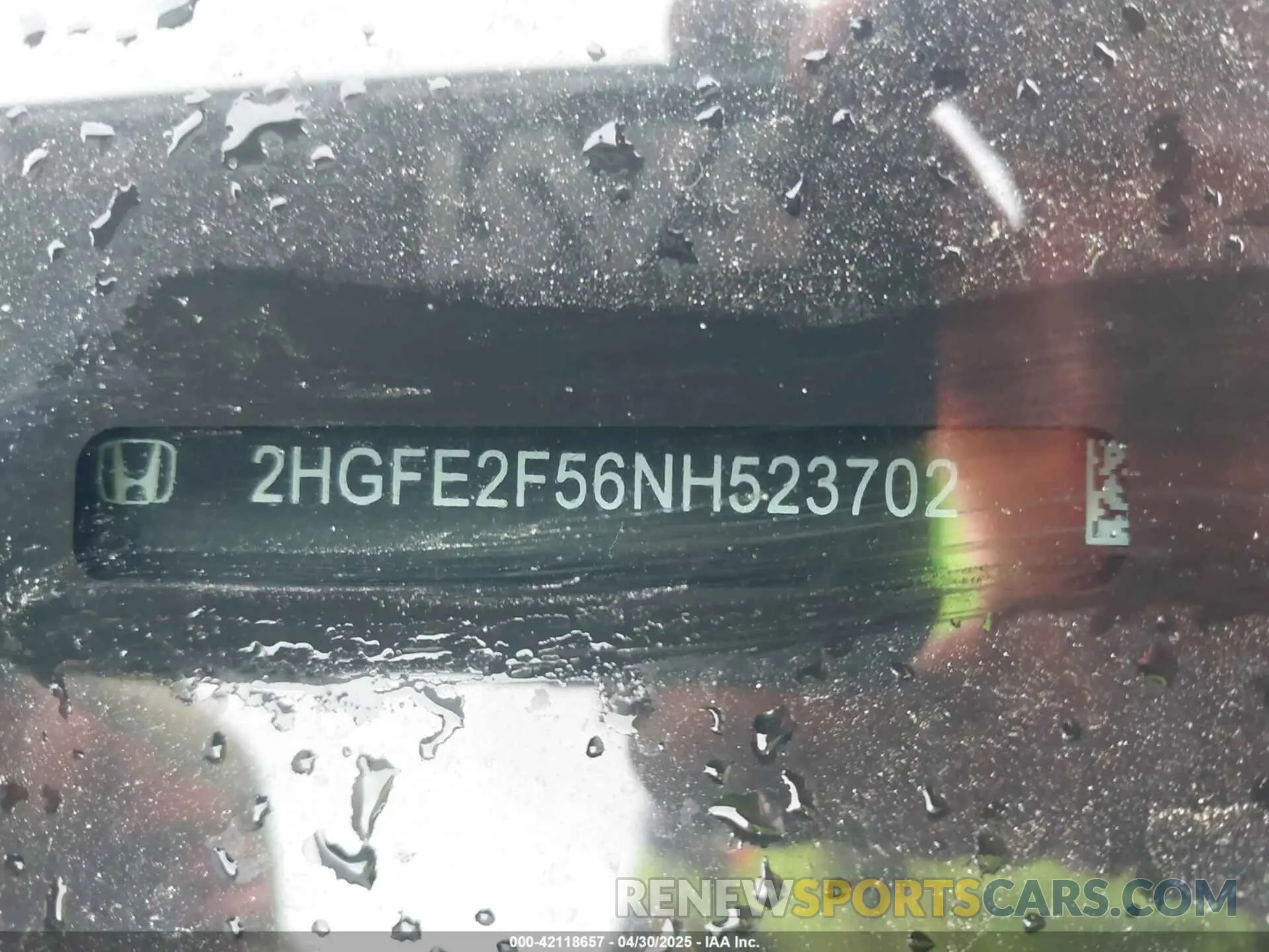 18 Фотография поврежденного автомобиля 2HGFE2F56NH523702 HONDA CIVIC 2022