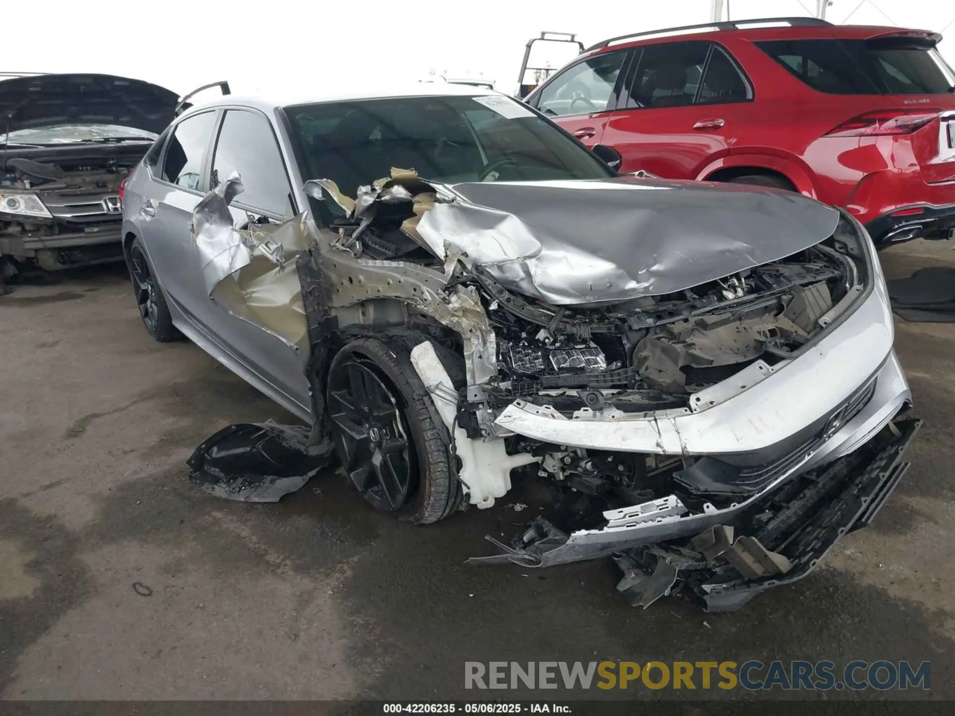 1 Photograph of a damaged car 2HGFE2F58NH521790 HONDA CIVIC 2022