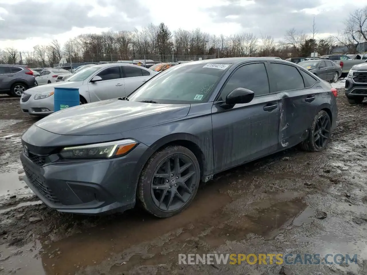 1 Photograph of a damaged car 2HGFE2F58NH597414 HONDA CIVIC 2022
