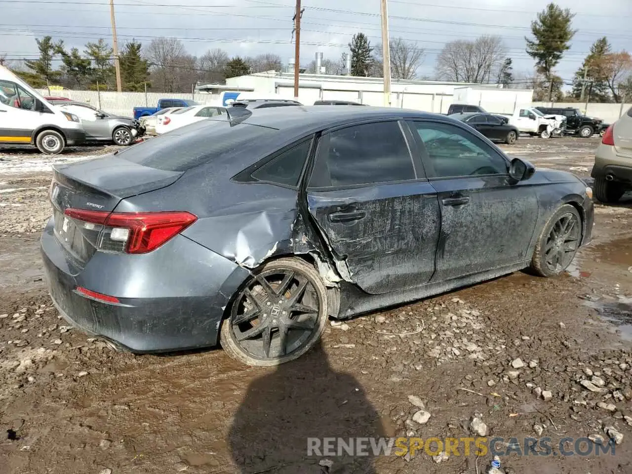 3 Photograph of a damaged car 2HGFE2F58NH597414 HONDA CIVIC 2022