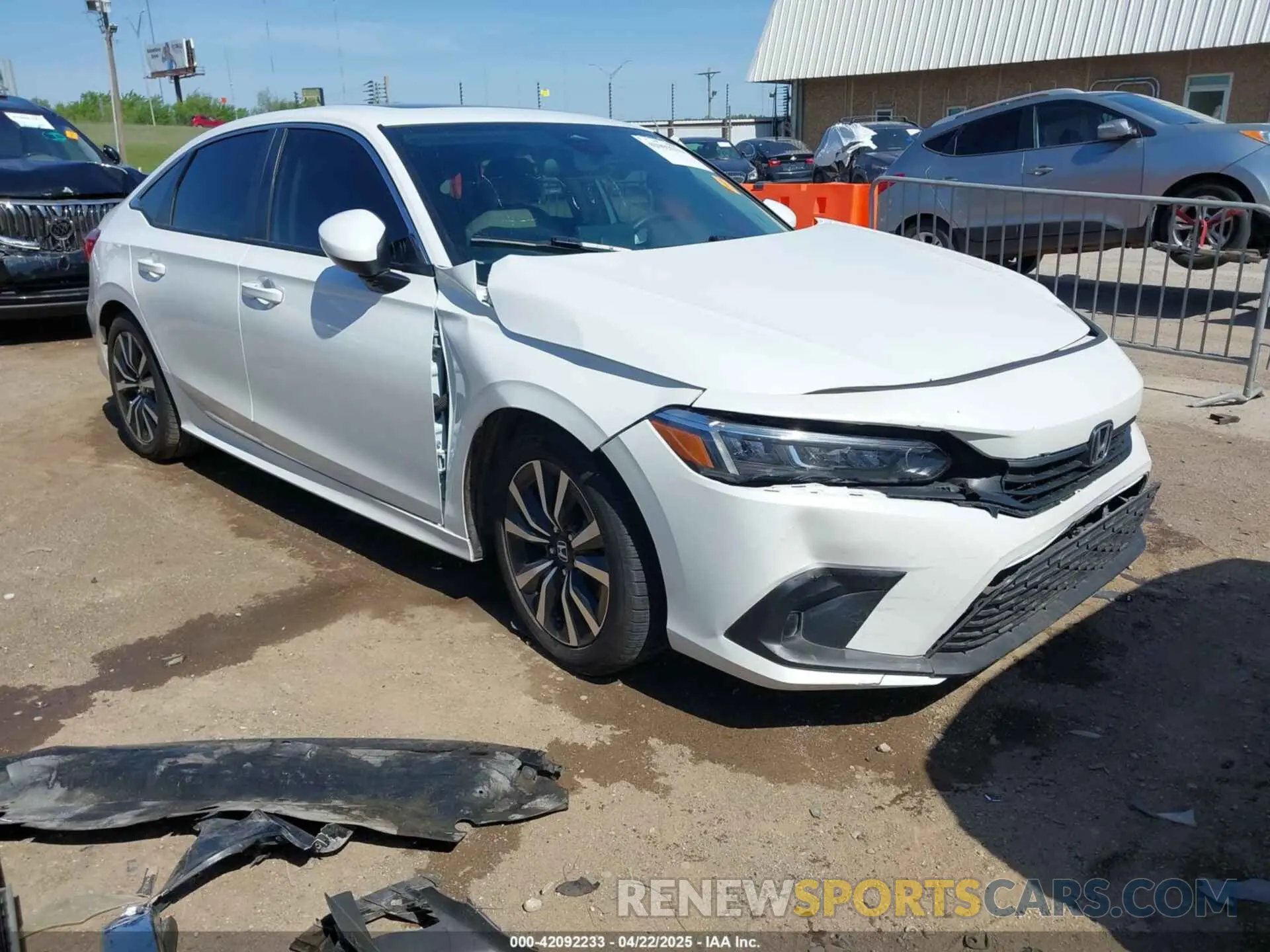 1 Photograph of a damaged car JHMFE1F74NX007763 HONDA CIVIC 2022