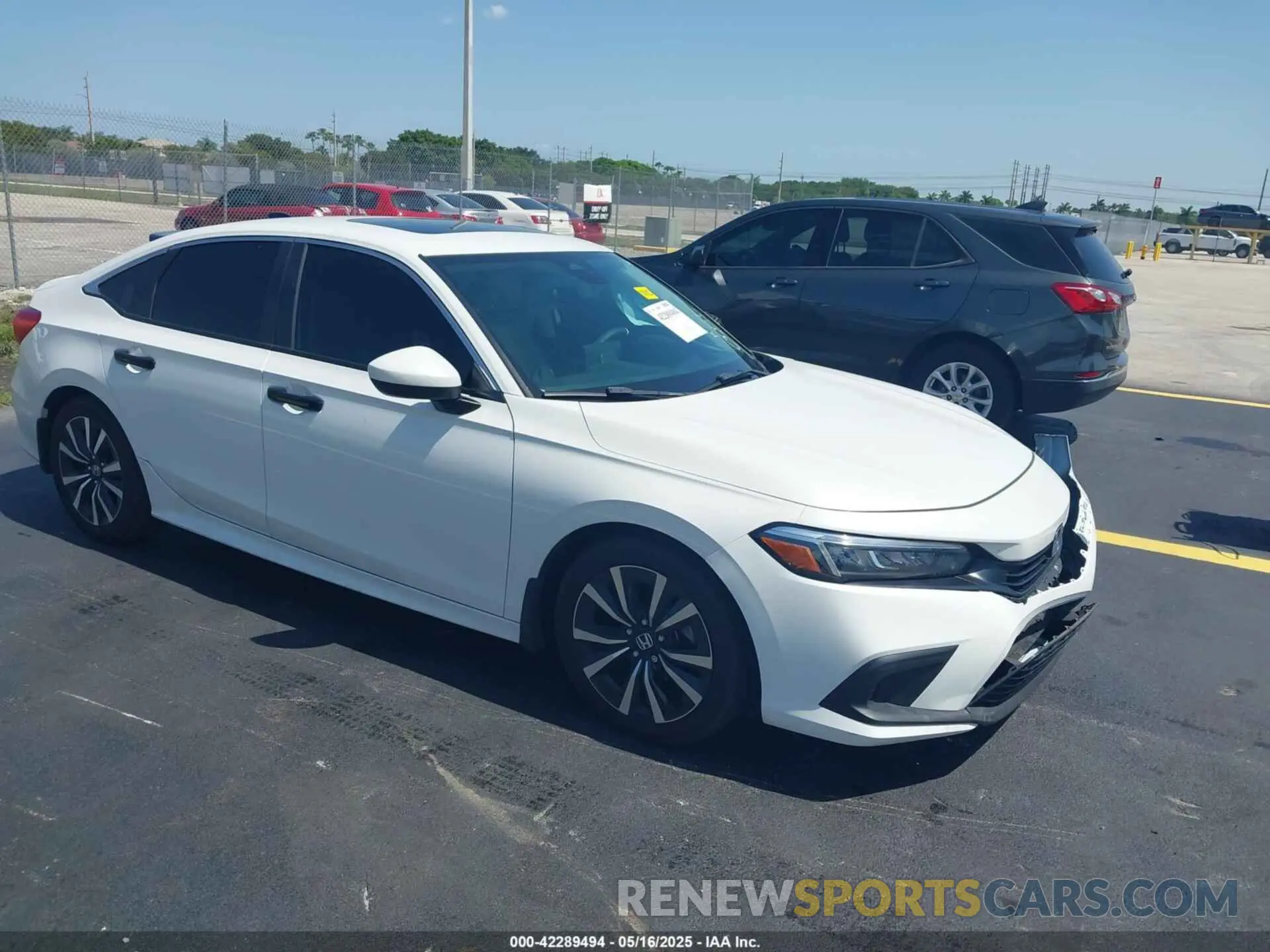 1 Photograph of a damaged car JHMFE1F76NX010051 HONDA CIVIC 2022