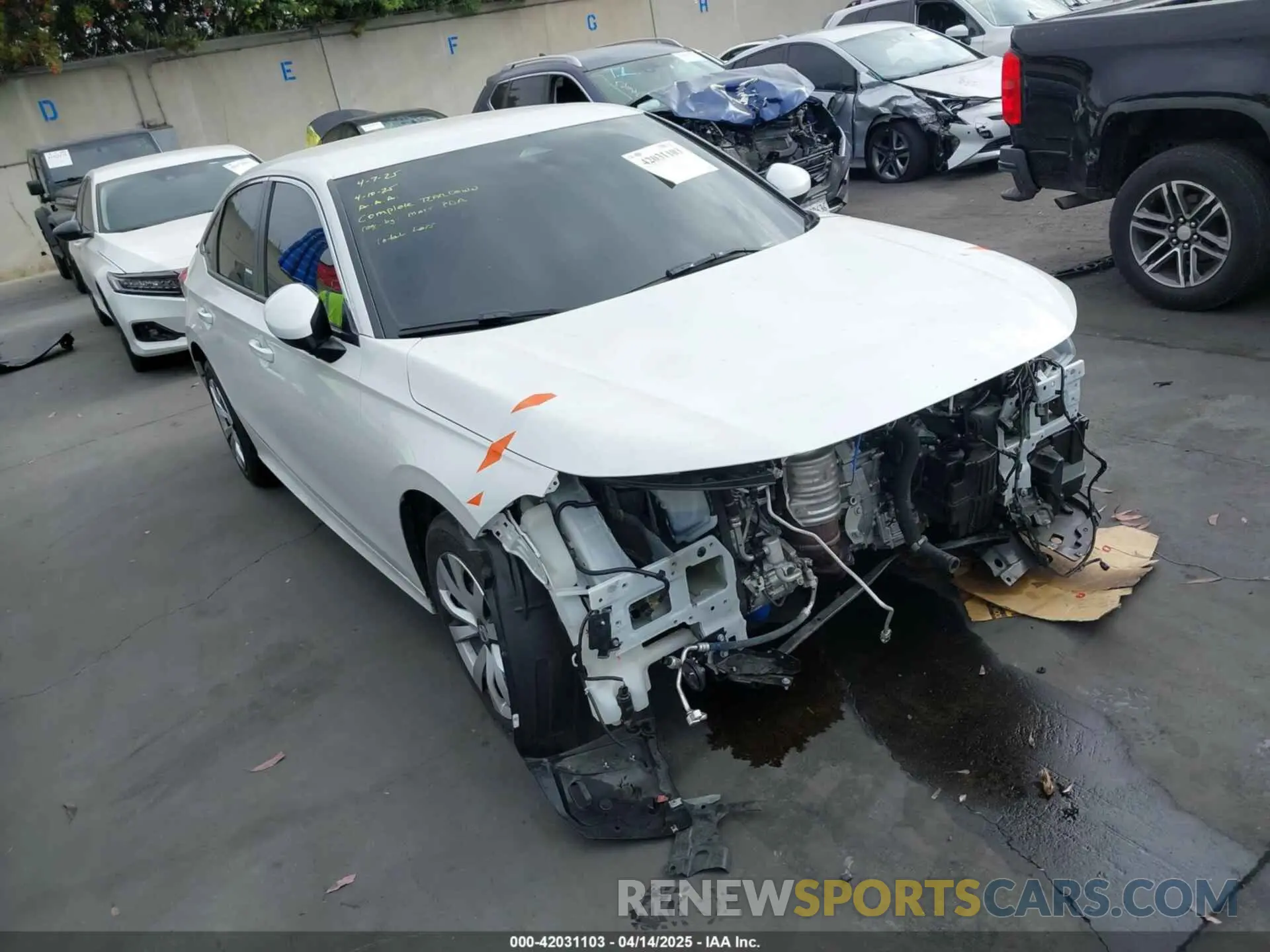1 Photograph of a damaged car 2HGFE2F22RH537429 HONDA CIVIC 2024