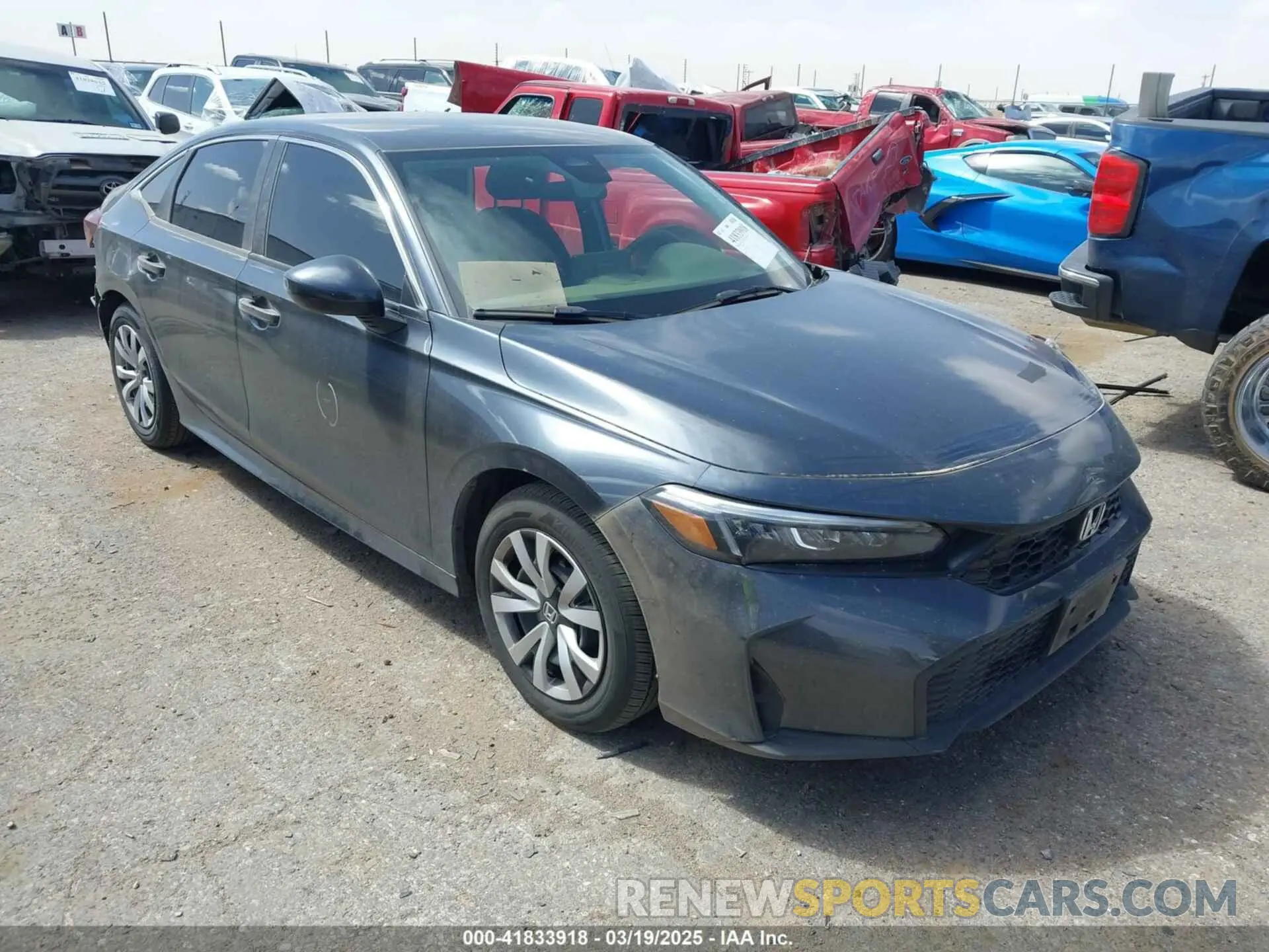 1 Photograph of a damaged car 2HGFE2F28SH530393 HONDA CIVIC 2025